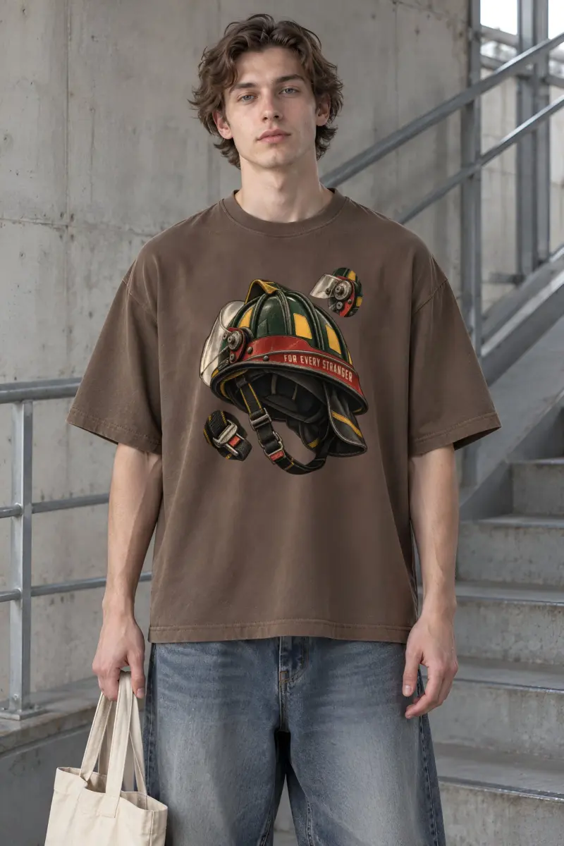 "For Every Stranger" Unisex Oversized Heavyweight Crewneck T-Shirt
