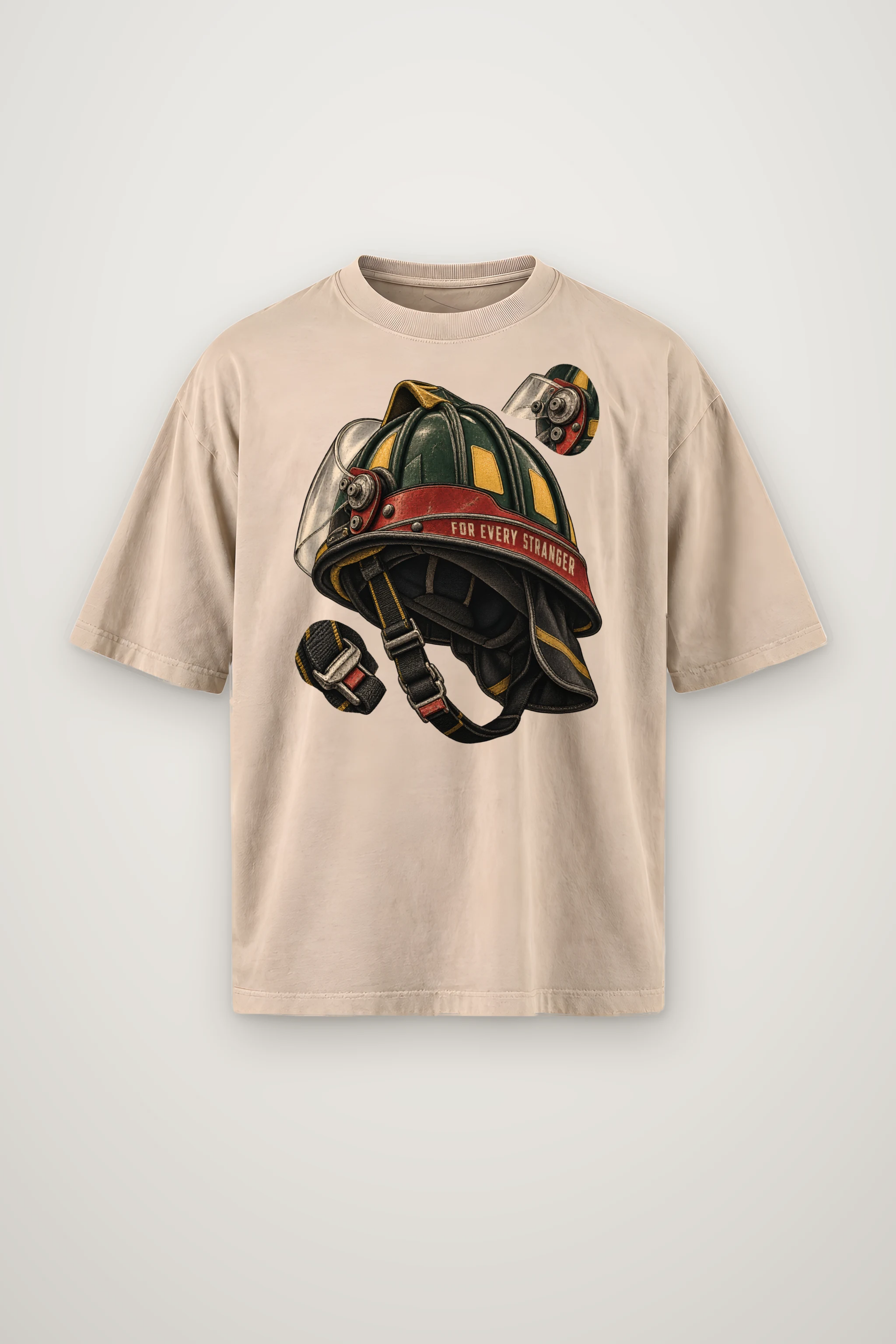 "For Every Stranger" Men's Oversized Heavyweight Crewneck T-Shirt
