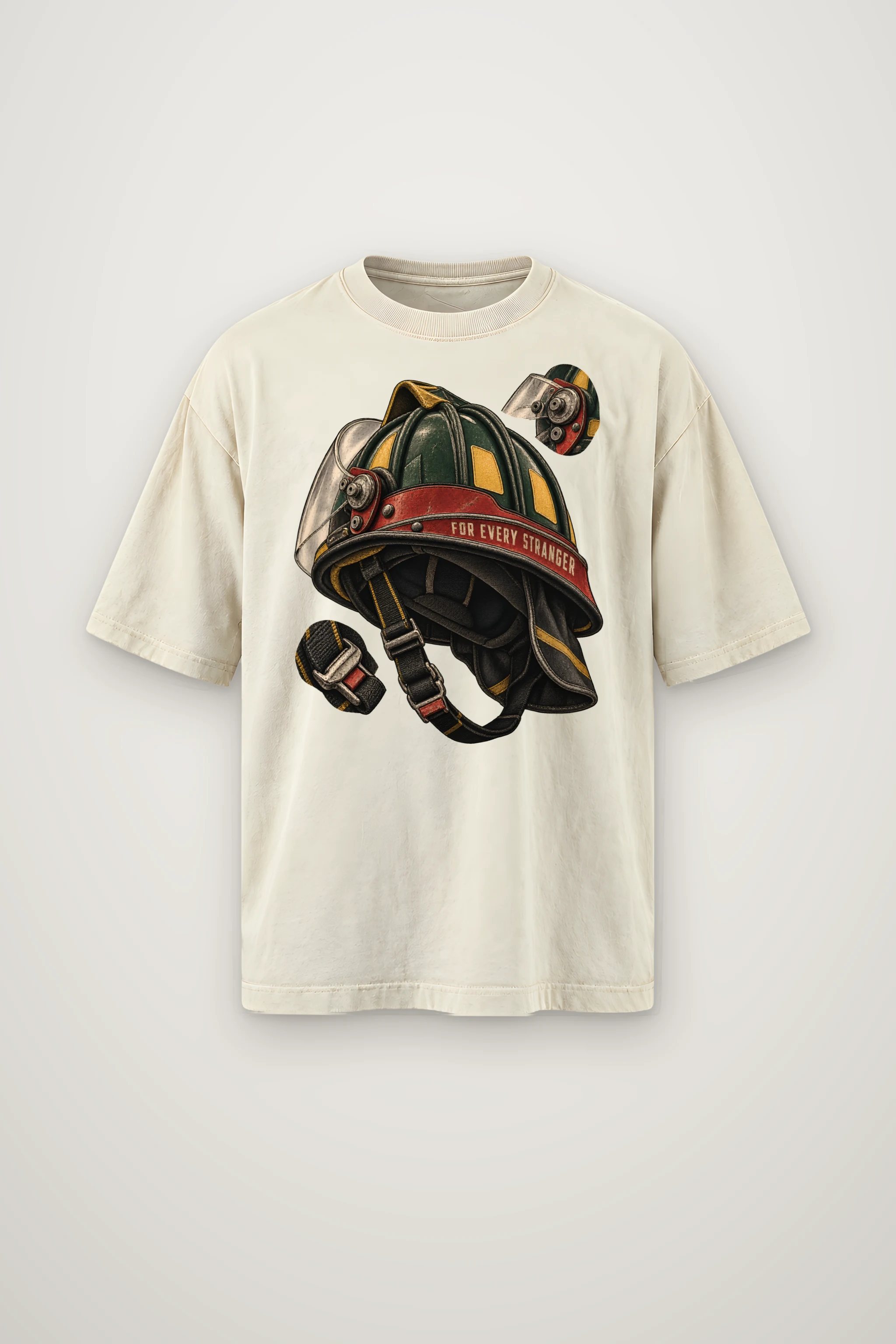 "For Every Stranger" Men's Oversized Heavyweight Crewneck T-Shirt