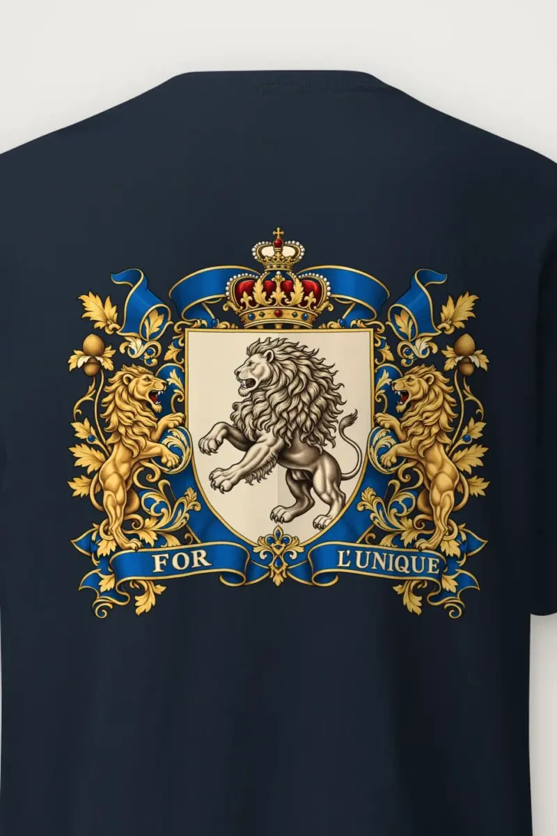 "For L’Unique Heraldry" Heavyweight Unisex Crewneck T-shirt