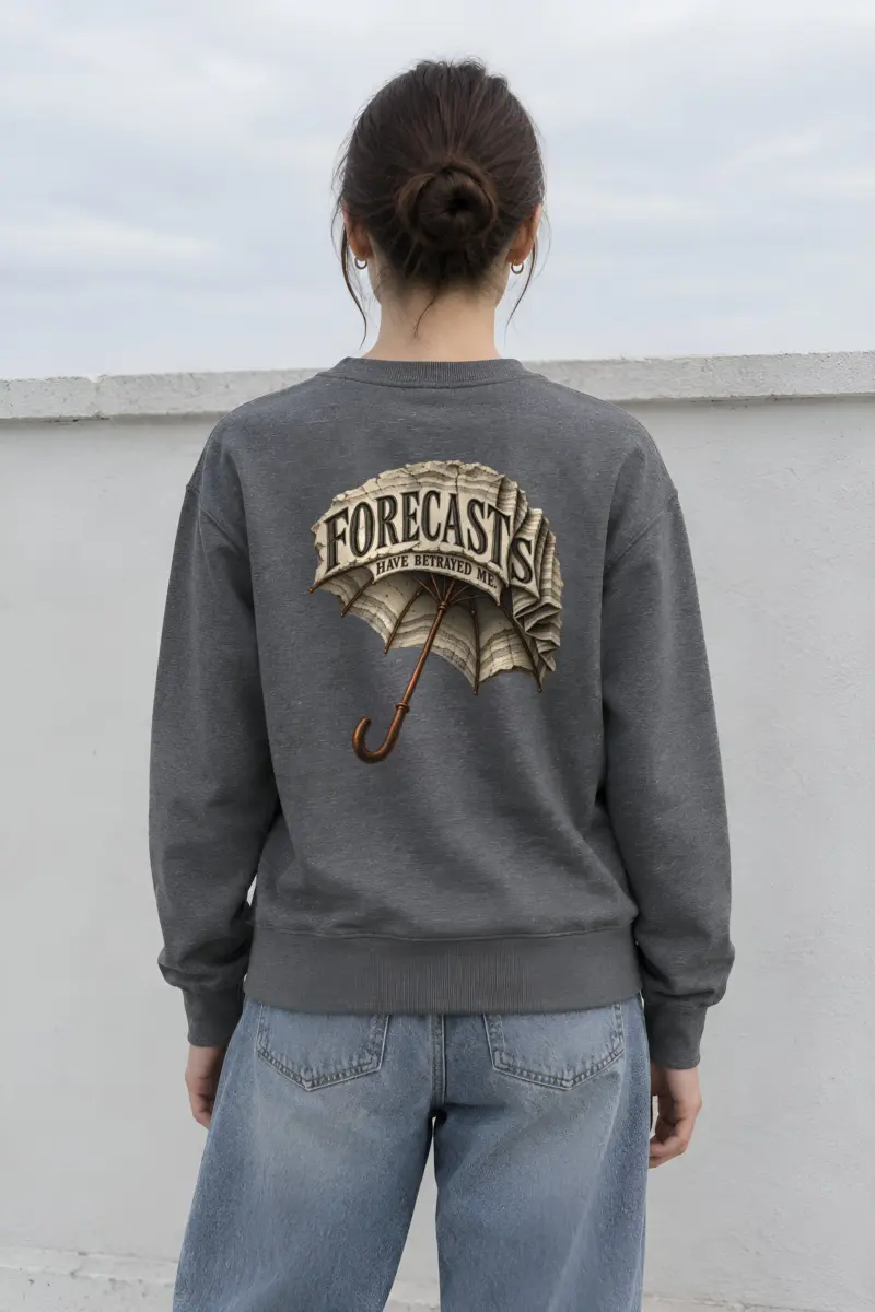 "Forecasts Have Betrayed Me" Heavy Blend Unisex Crewneck Sweatshirt