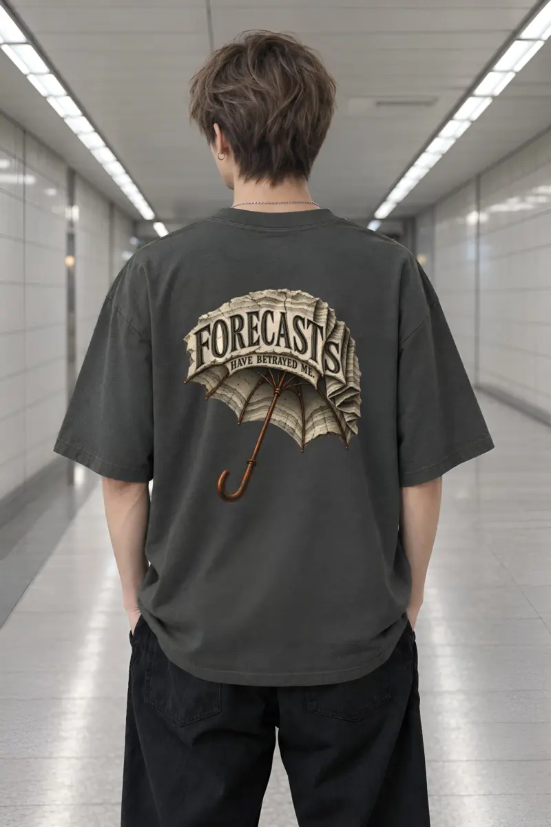 “Forecasts Have Betrayed Me” Men’s Oversized Heavyweight Crewneck T-Shirt