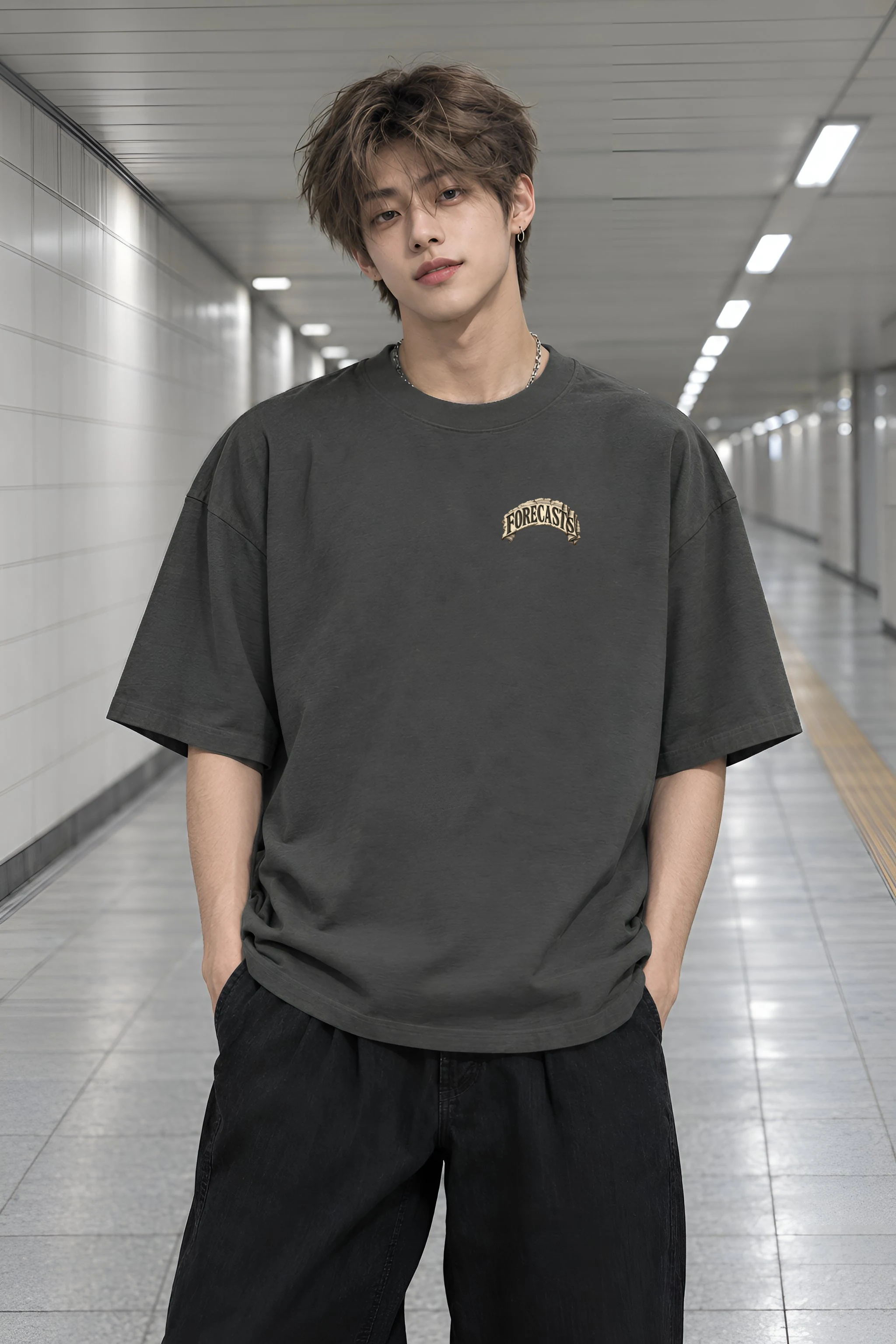 "Forecasts Have Betrayed Me" Men's Oversized Heavyweight Crewneck T-Shirt