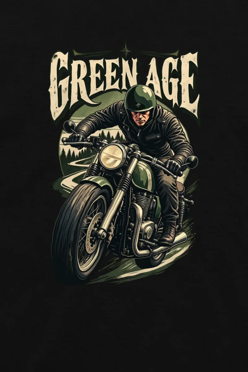 "Forest Road Motorcyclist" Unisex Longsleeve T-shirt