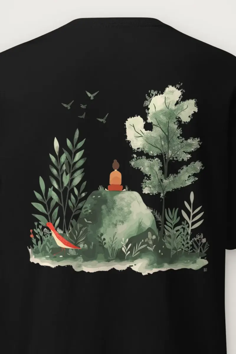 "Forest Solitude" Heavyweight Unisex Crewneck T-shirt