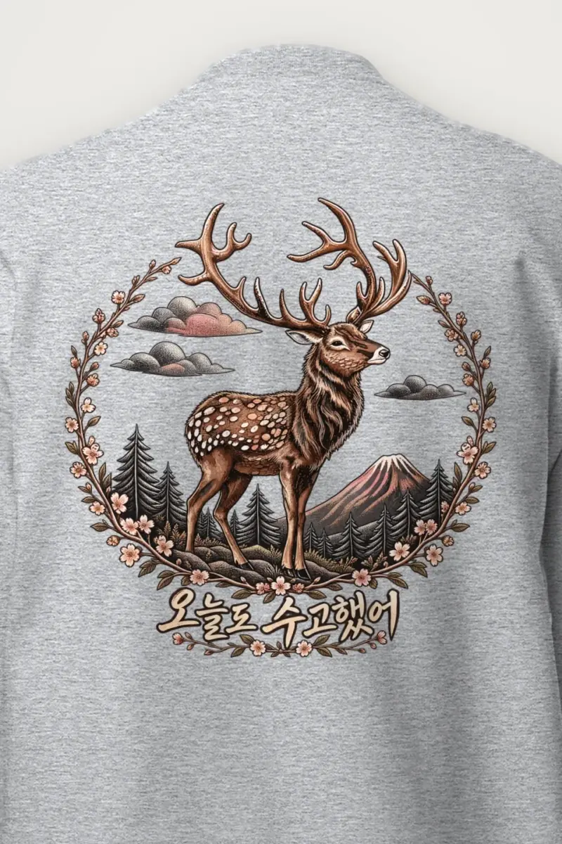 "Forest Stag Emblem" Heavy Blend Unisex Crewneck Sweatshirt