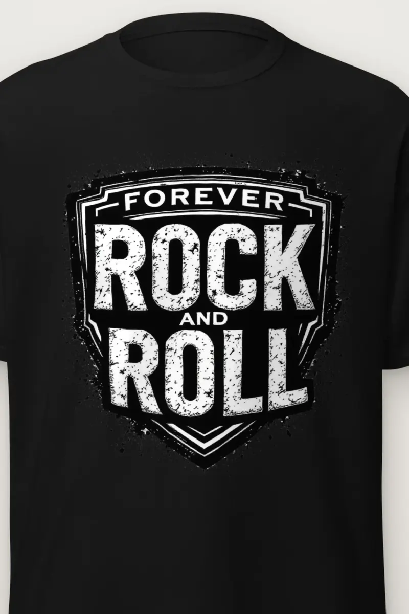 "Forever Rock And Roll" Heavyweight Unisex Crewneck T-shirt
