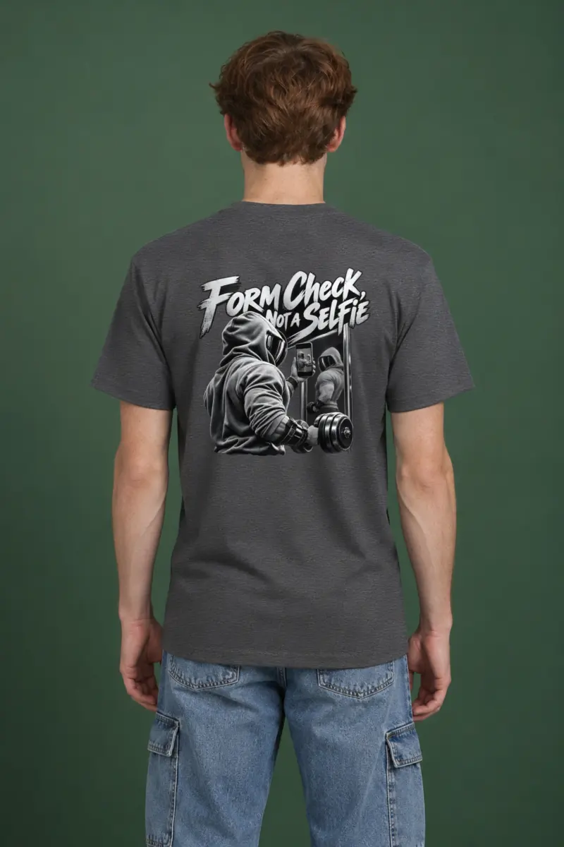 "Form Check, Not a Selfie" Heavyweight Unisex Crewneck T-shirt