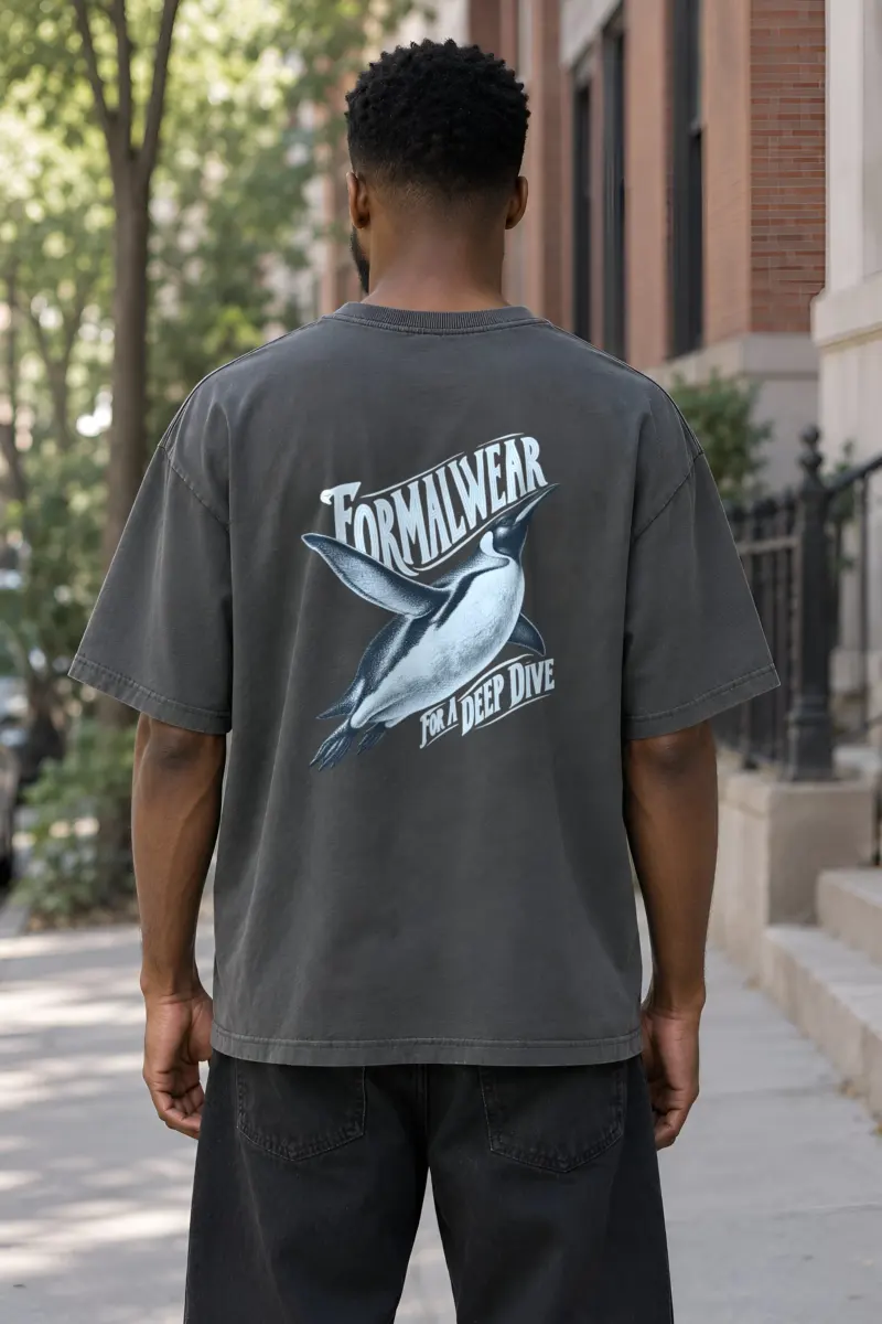 "Formalwear for a Deep Dive" Unisex Oversized Heavyweight Crewneck T-Shirt