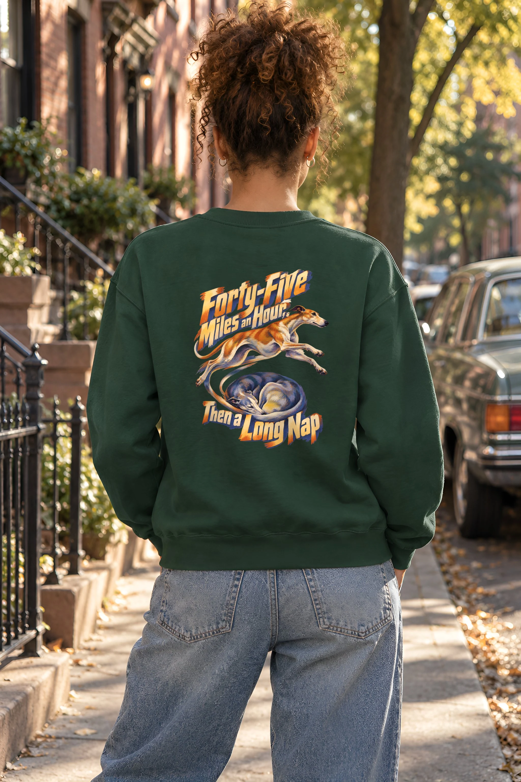 "Forty-Five Miles an Hour" Heavy Blend Unisex Crewneck Sweatshirt