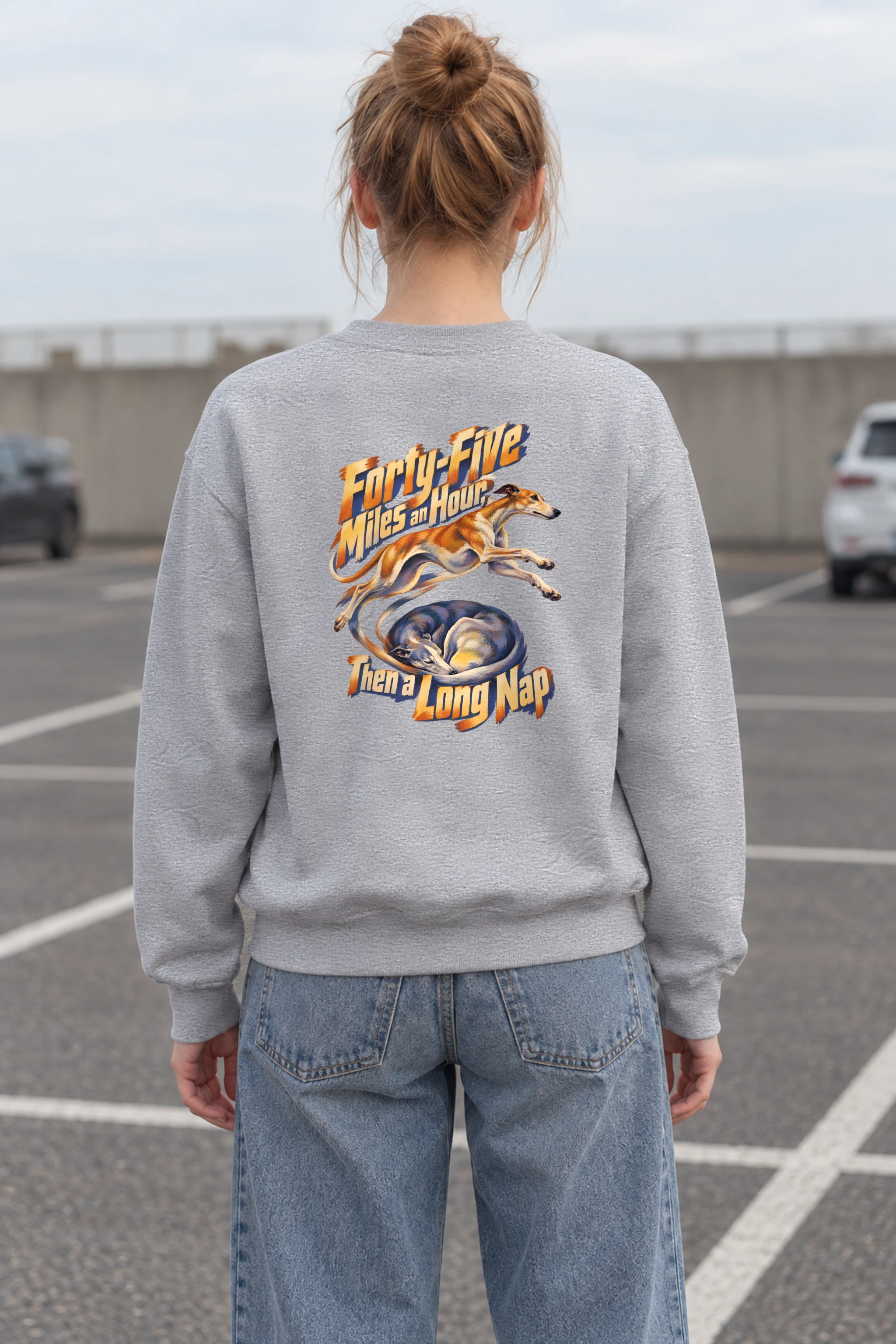 "Forty-Five Miles an Hour" Heavy Blend Unisex Crewneck Sweatshirt