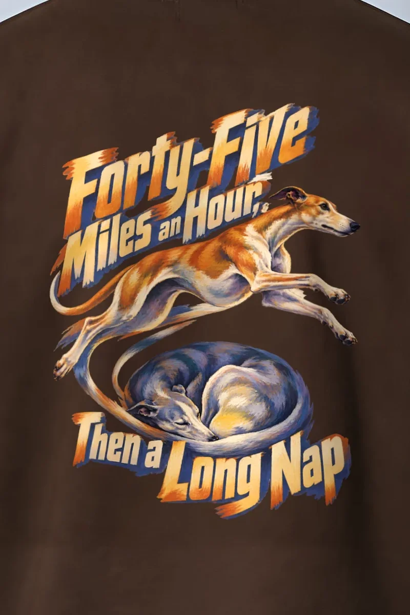 "Forty-Five Miles an Hour" Heavy Blend Unisex Crewneck Sweatshirt - the graphic up close
