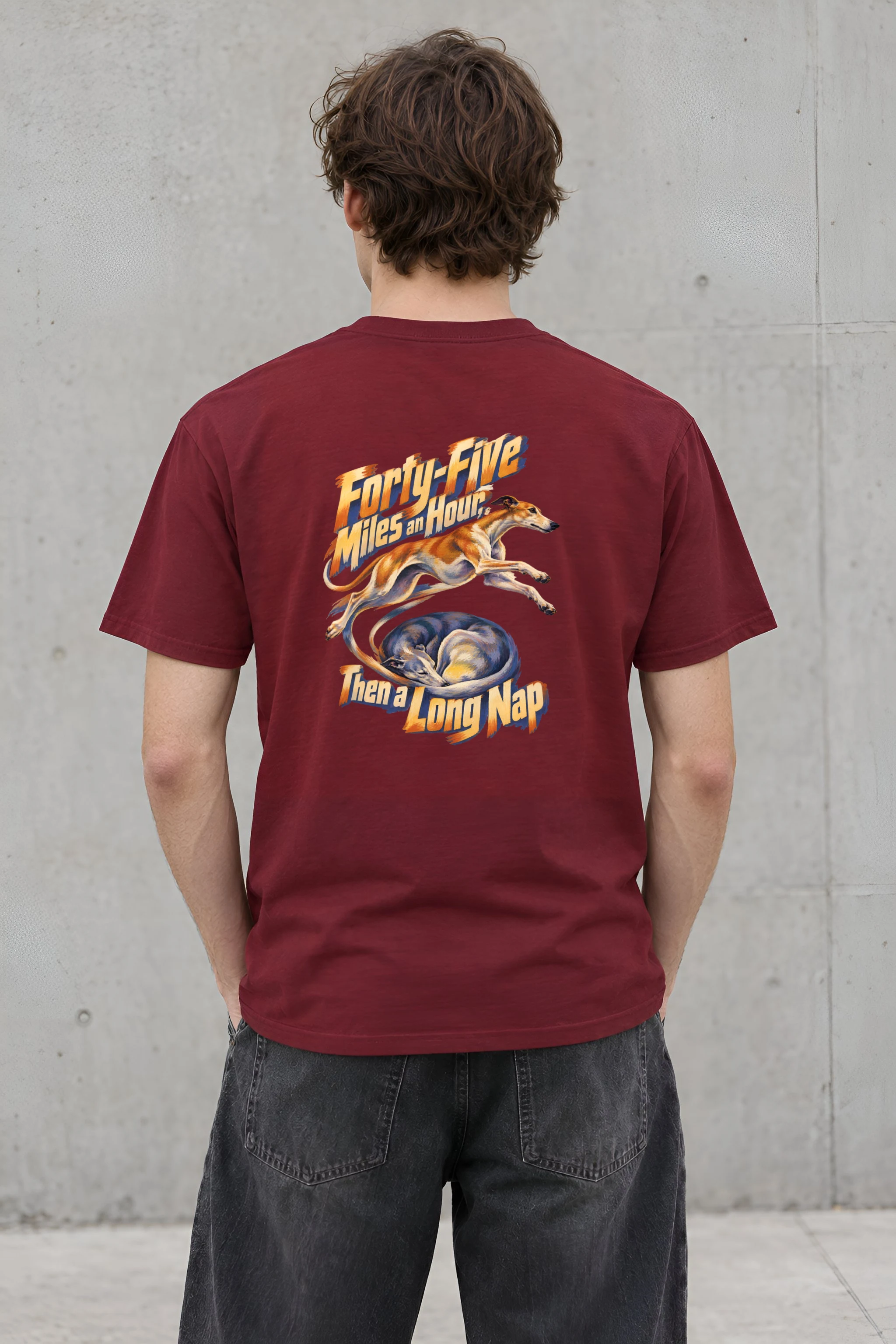 "Forty-Five Miles an Hour, Then a Long Nap" Heavyweight Unisex Crewneck T-shirt