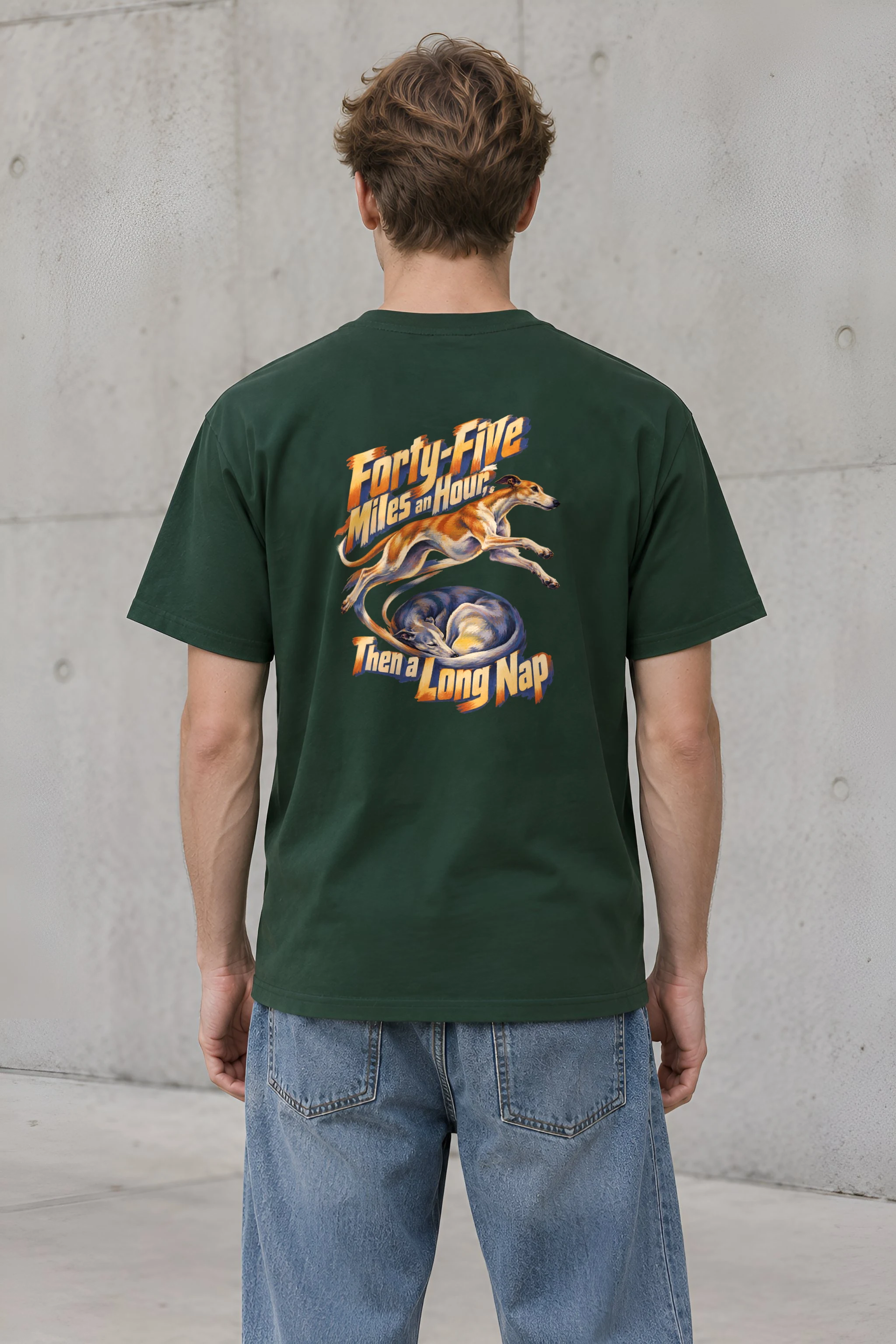 "Forty-Five Miles an Hour, Then a Long Nap" Heavyweight Unisex Crewneck T-shirt