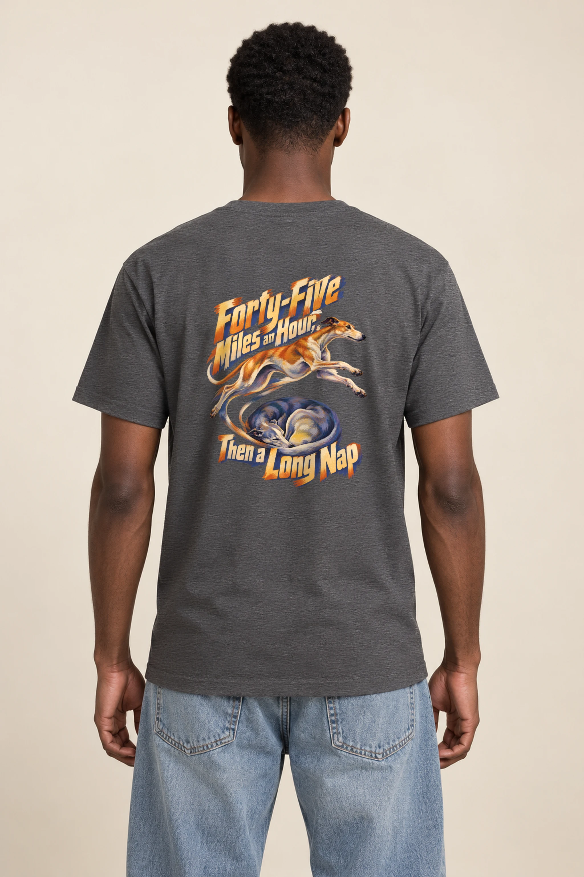 "Forty-Five Miles an Hour, Then a Long Nap" Heavyweight Unisex Crewneck T-shirt