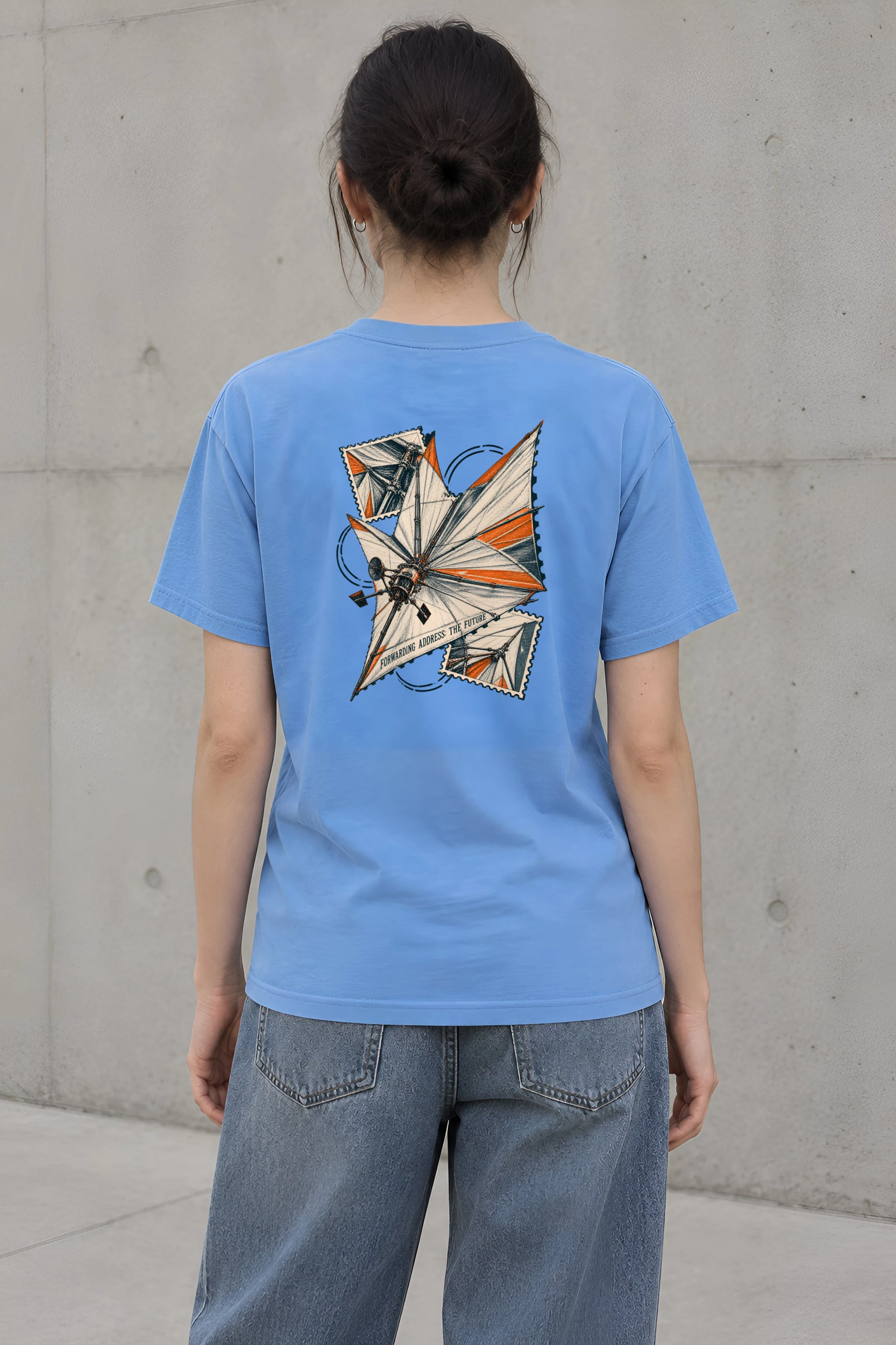 "Forwarding Address: The Future" Heavyweight Unisex Crewneck T-shirt