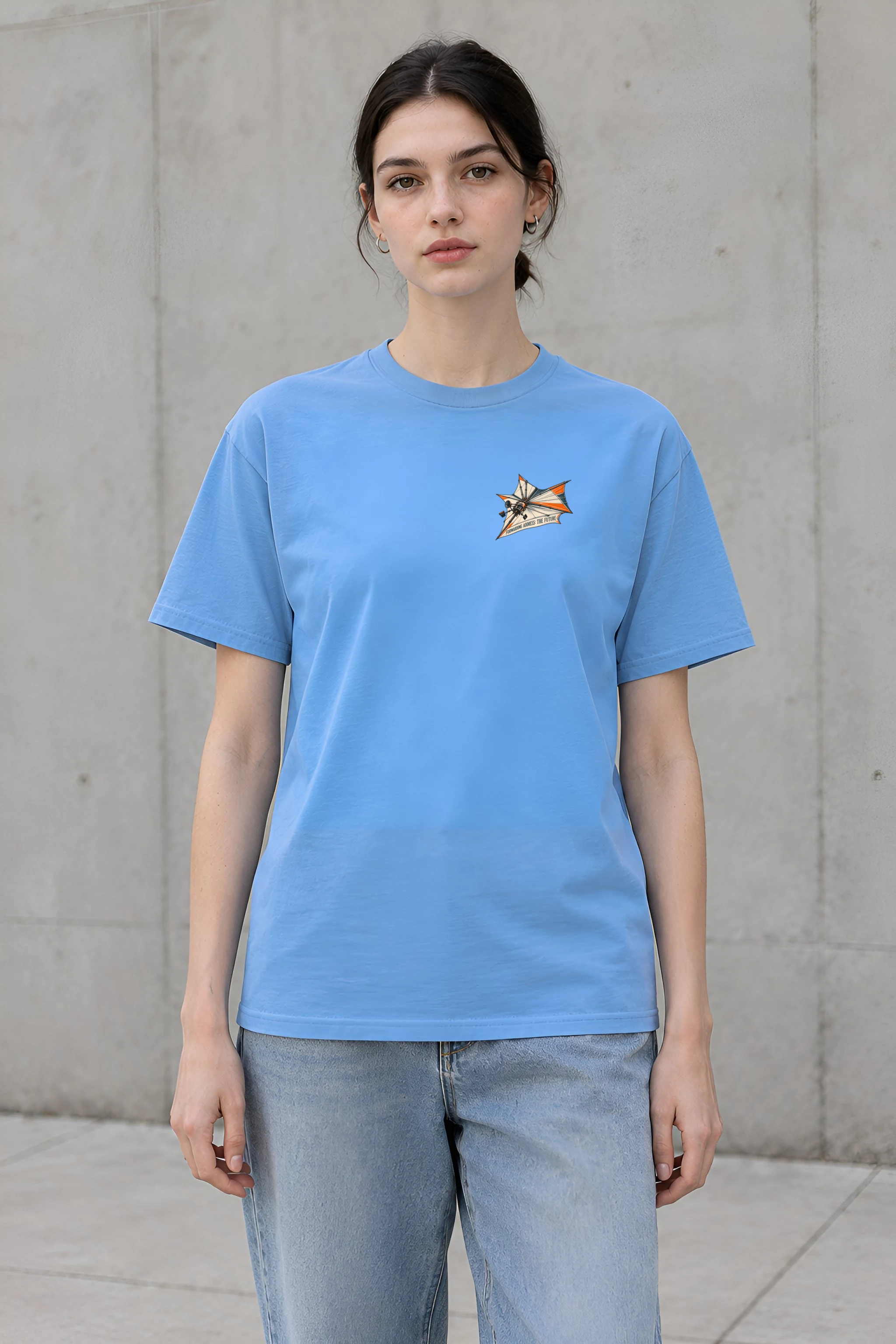"Forwarding Address: The Future" Heavyweight Unisex Crewneck T-shirt