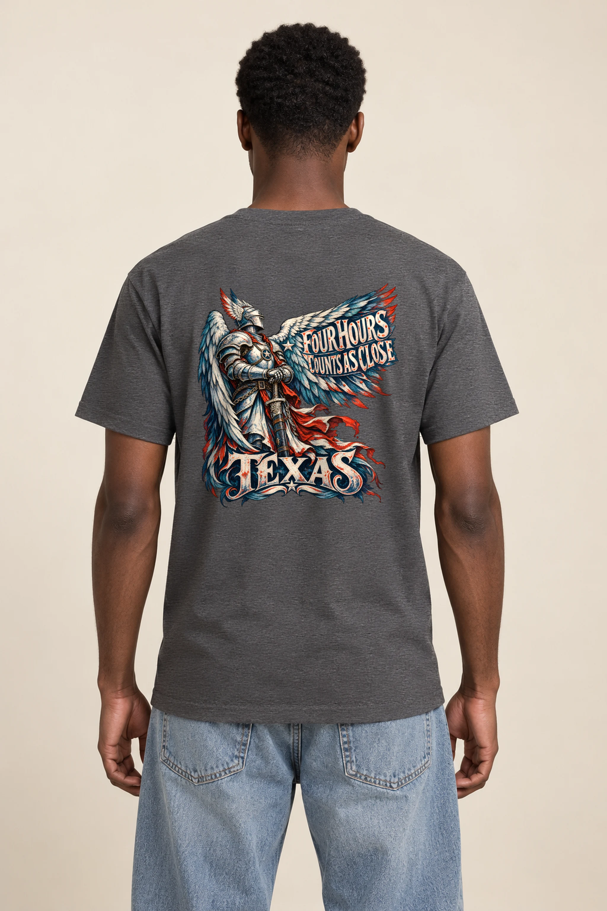 "Four Hours Counts As Close" Heavyweight Unisex Crewneck T-shirt