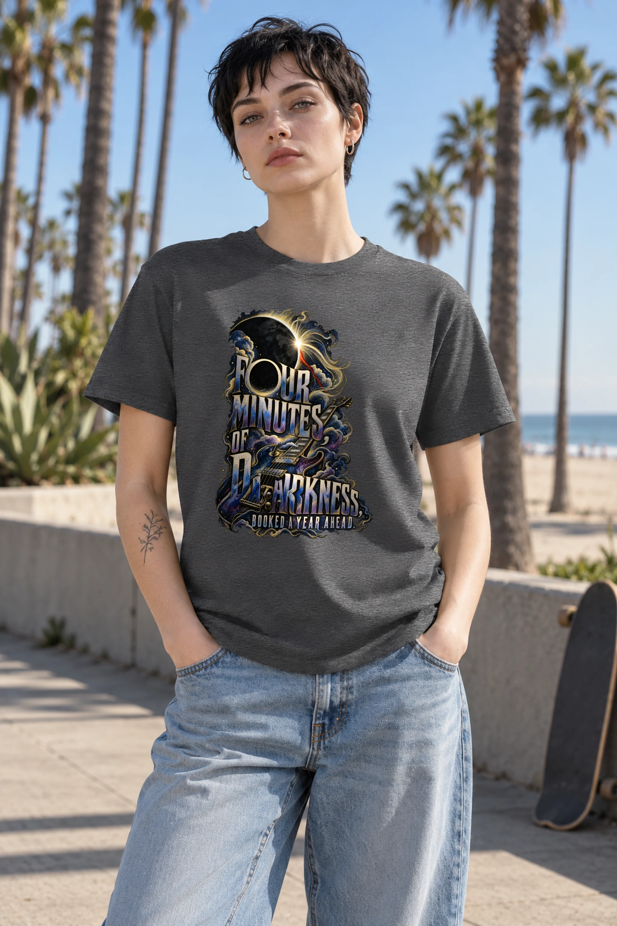 "Four Minutes Of Darkness" Heavyweight Unisex Crewneck T-shirt