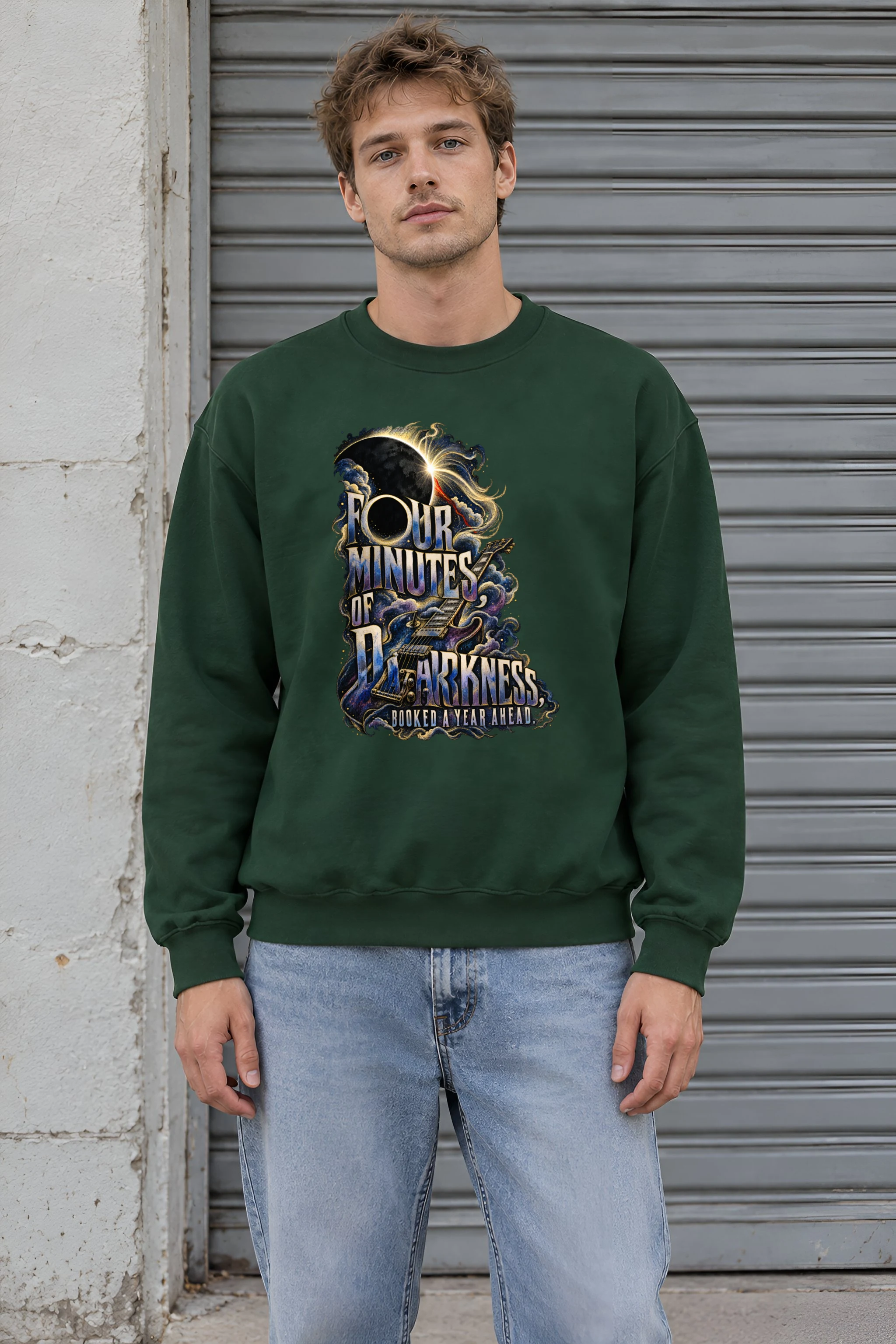"Four Minutes Of Darkness" Unisex Crewneck Sweatshirt