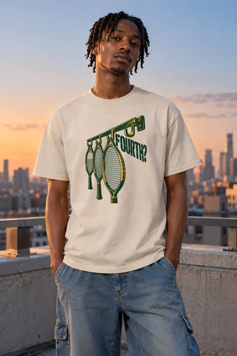 "FOURTH?" Heavyweight Unisex Crewneck T-shirt