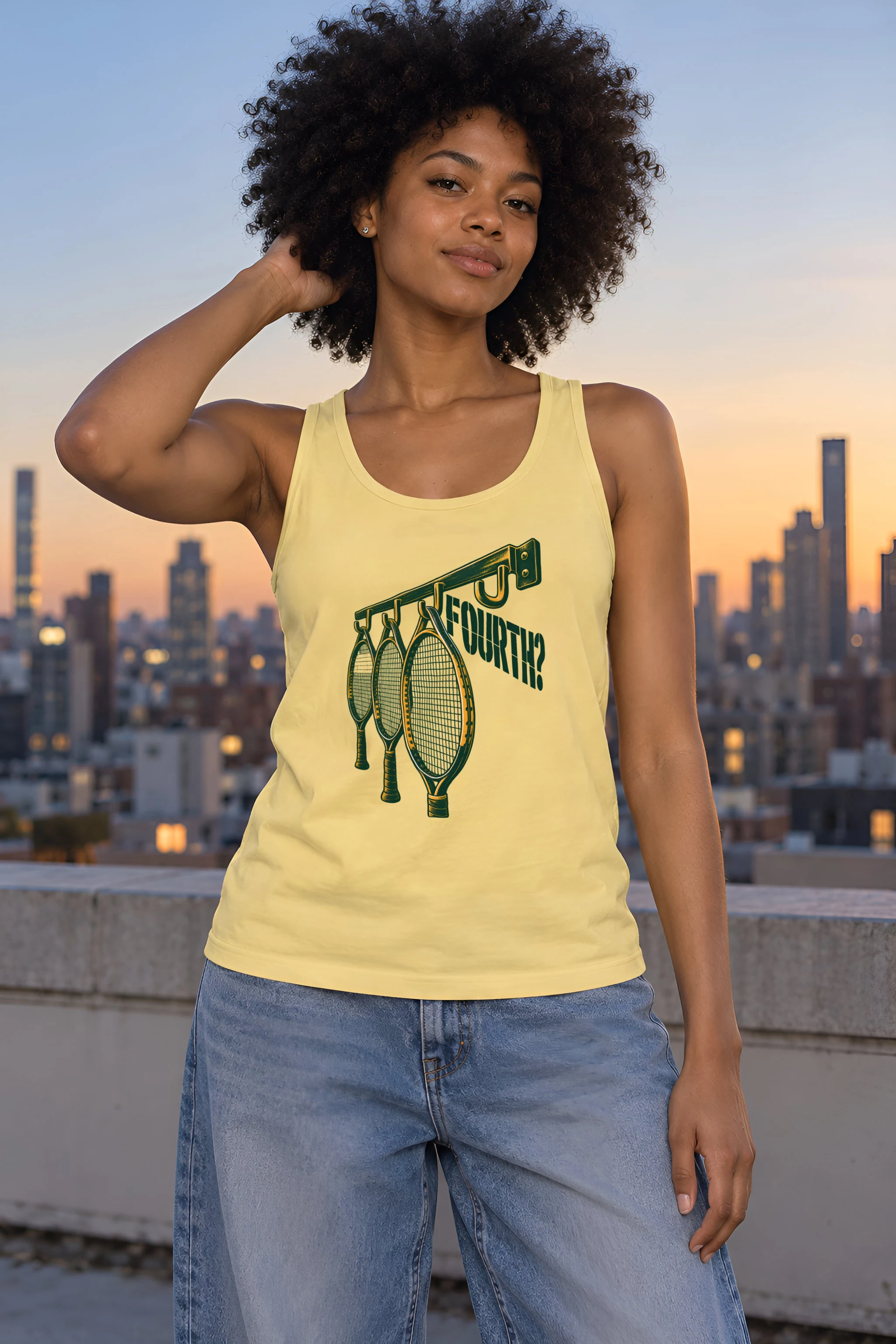"FOURTH?" Unisex Jersey Tank