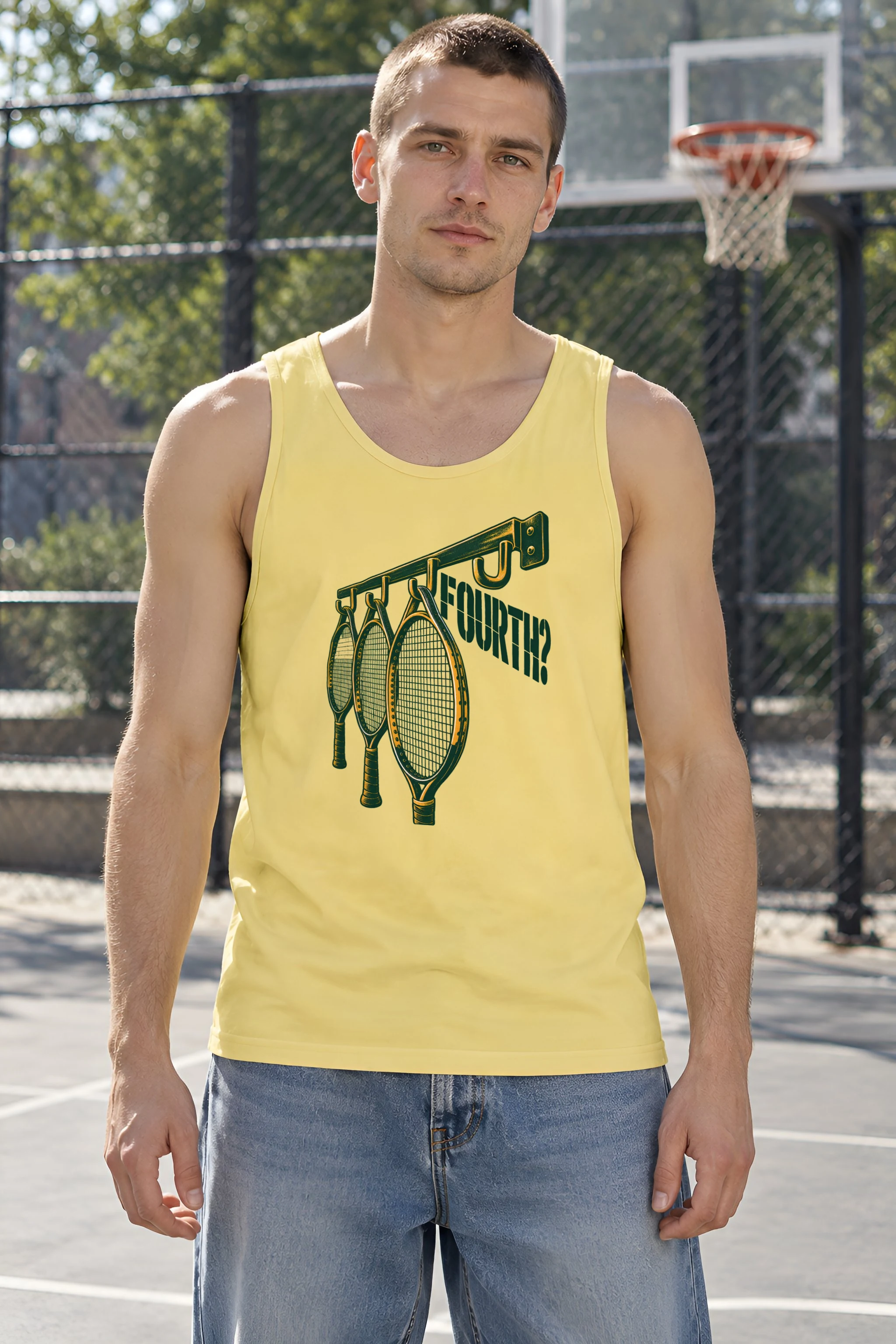 "FOURTH?" Unisex Jersey Tank