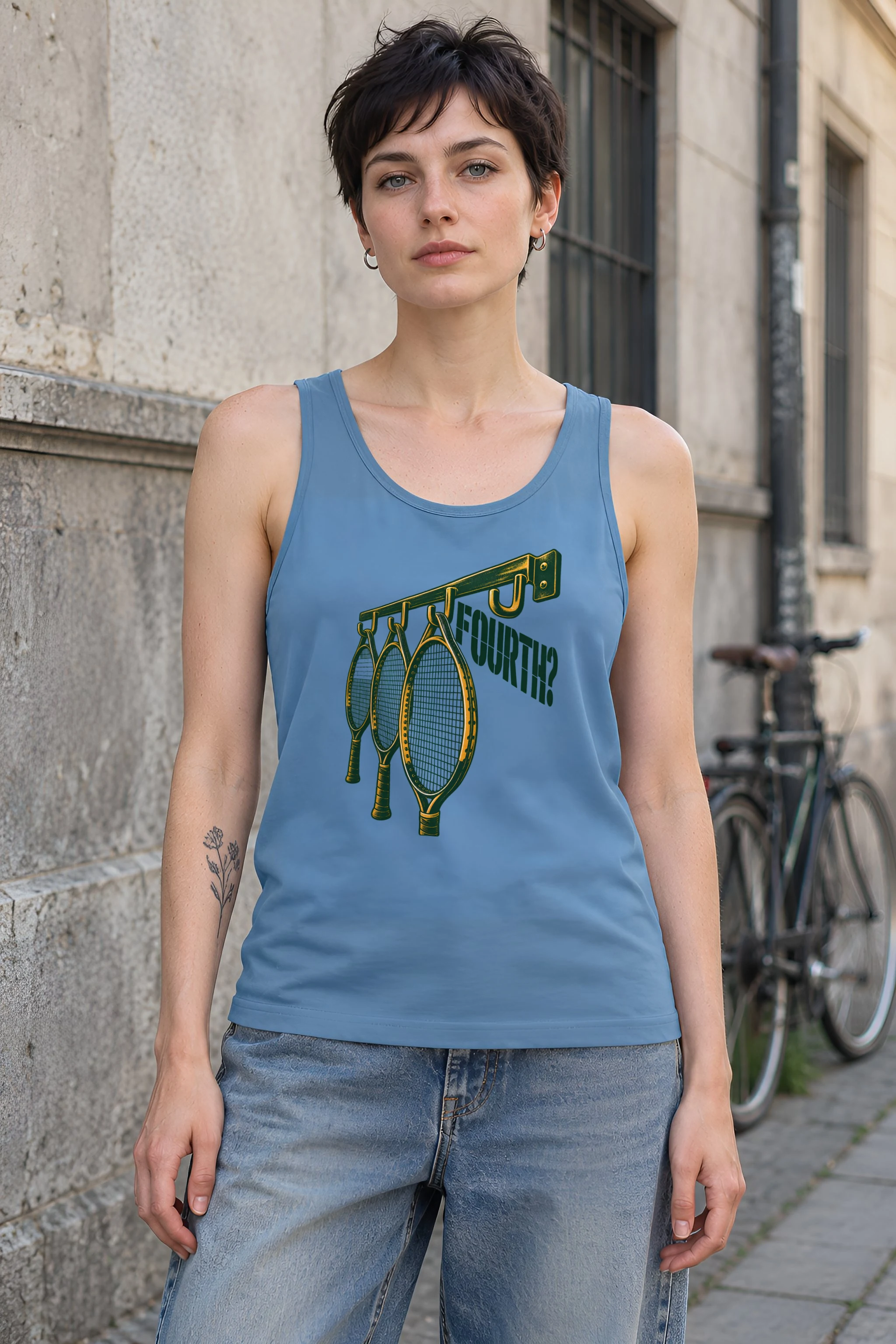 "FOURTH?" Unisex Jersey Tank