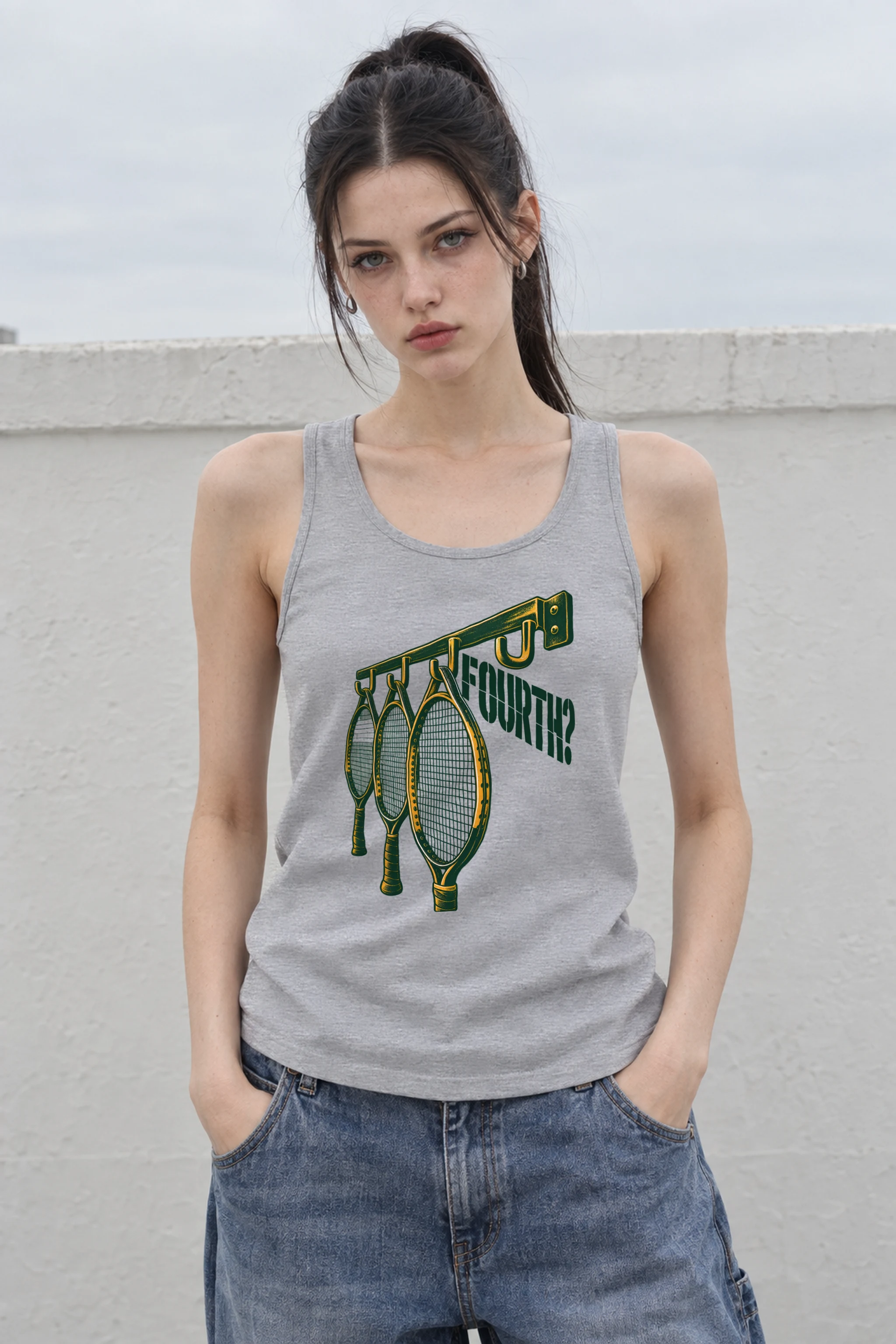 "FOURTH?" Unisex Jersey Tank