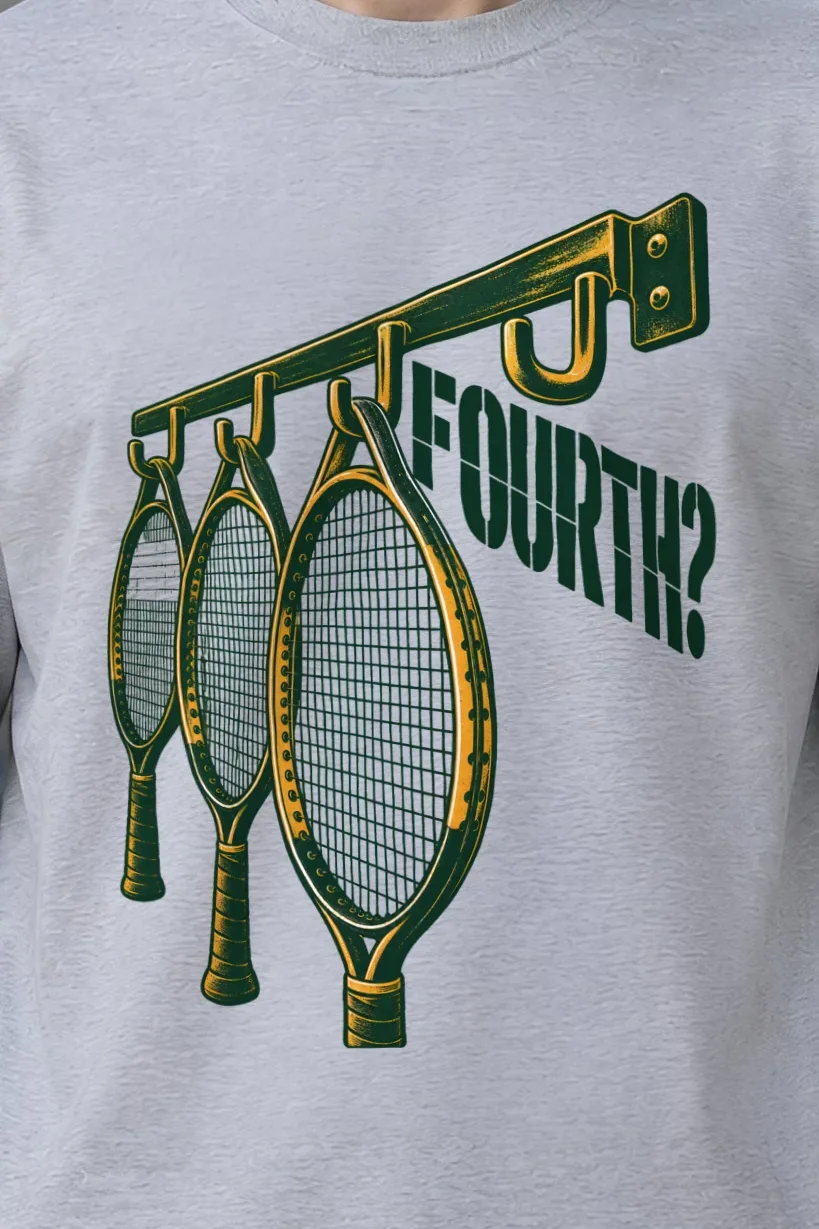 "FOURTH?" Unisex Longsleeve T-shirt - the graphic up close