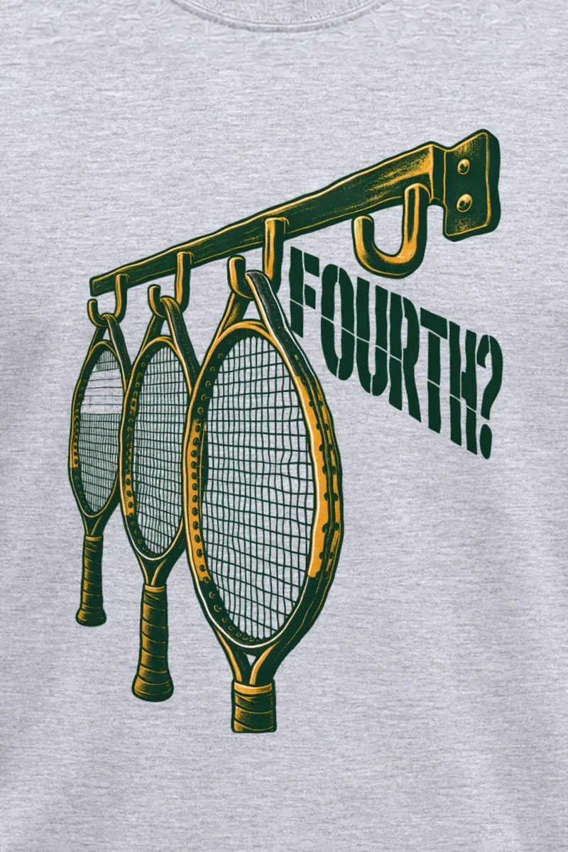 "FOURTH?" Unisex Longsleeve T-shirt - the graphic up close
