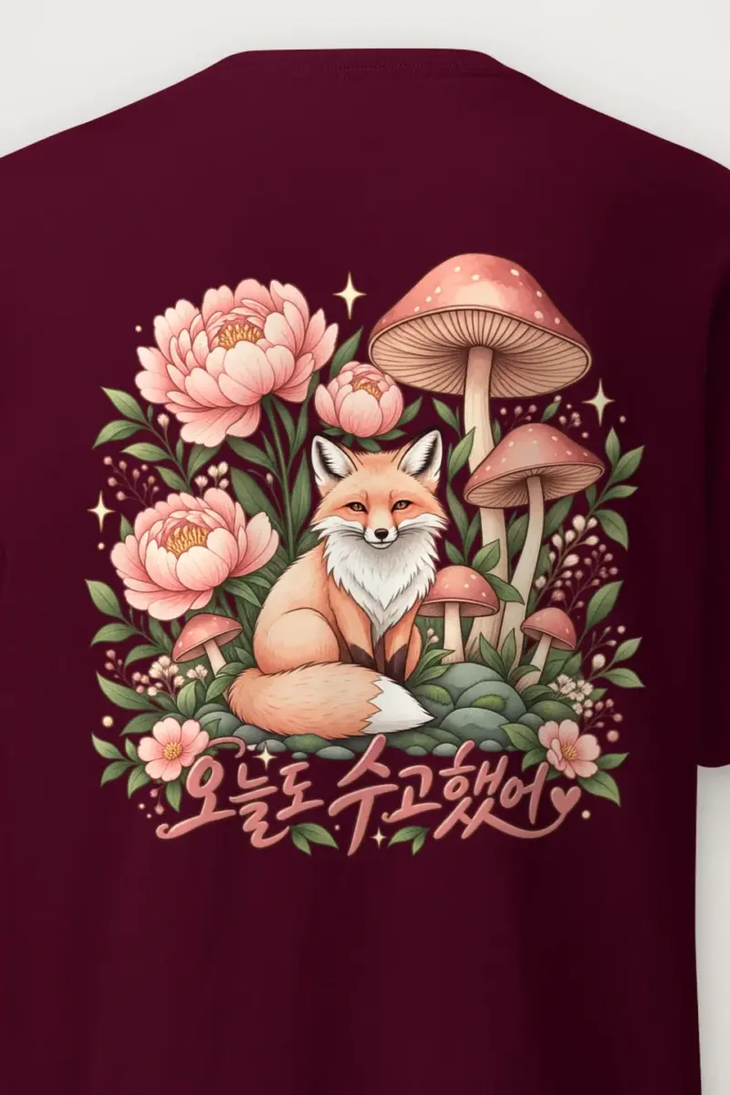 "Fox Garden" Heavyweight Unisex Crewneck T-shirt