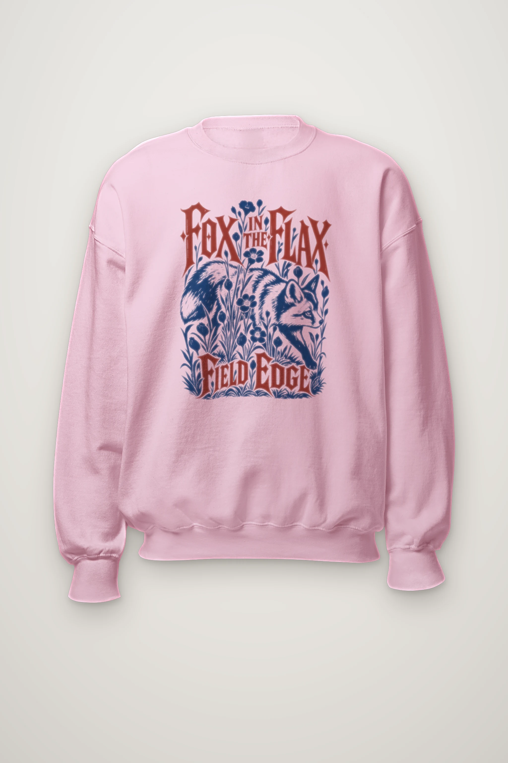 "FOX IN THE FLAX FIELD EDGE" Heavy Blend Unisex Crewneck Sweatshirt