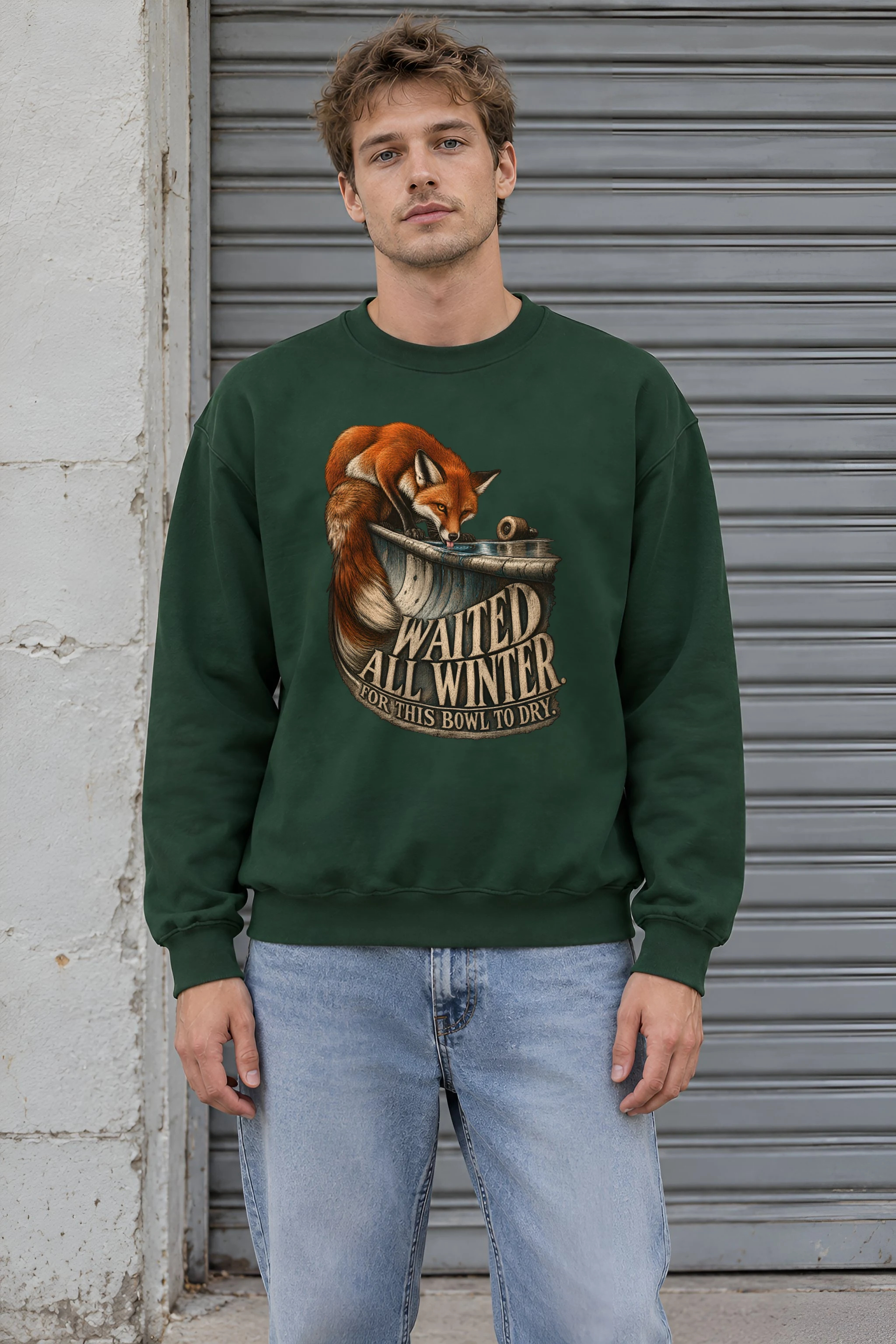 "Fox Skate Bowl" Unisex Crewneck Sweatshirt