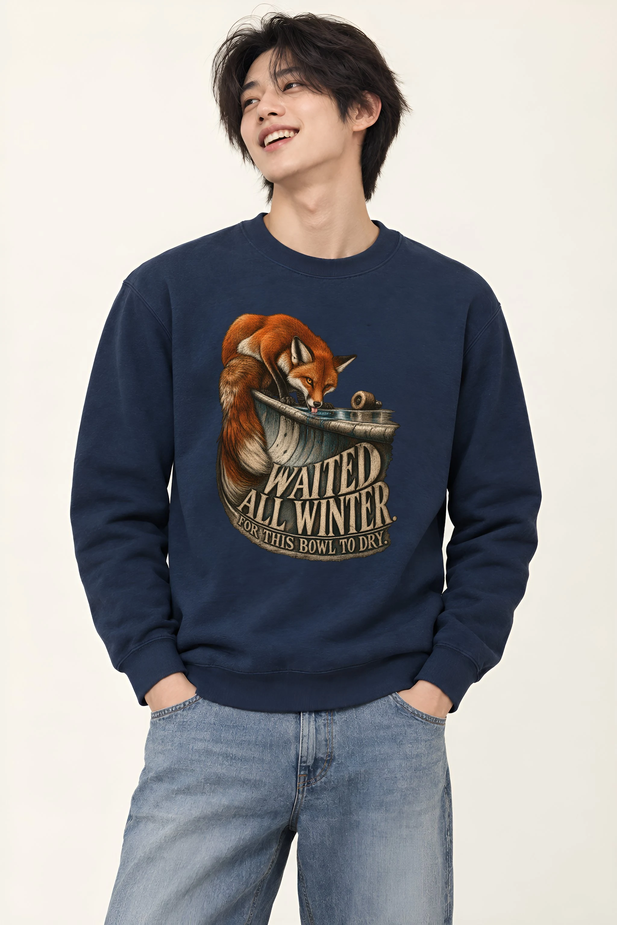"Fox Skate Bowl" Unisex Crewneck Sweatshirt