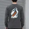 "Fox Under Snowy Boughs" Unisex Longsleeve T-shirt