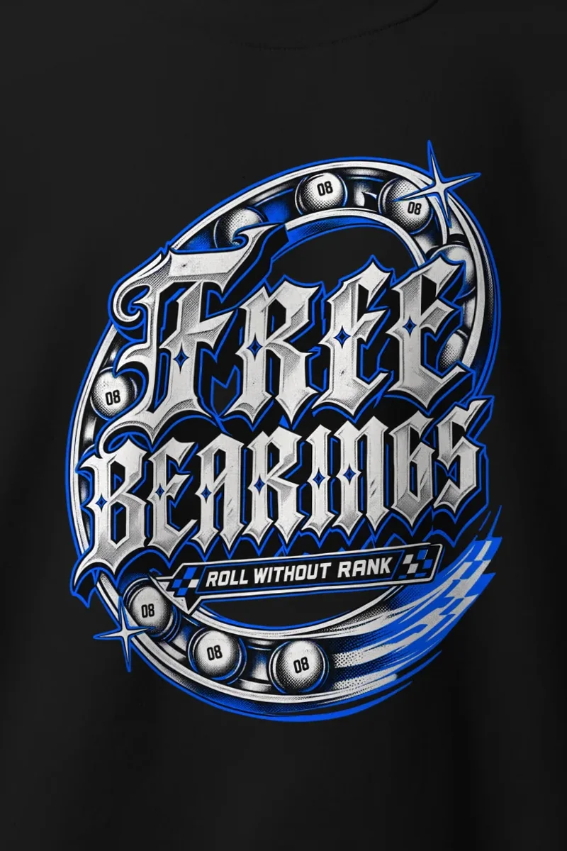 "Free Bearings" Heavy Blend Unisex Crewneck Sweatshirt - the graphic up close