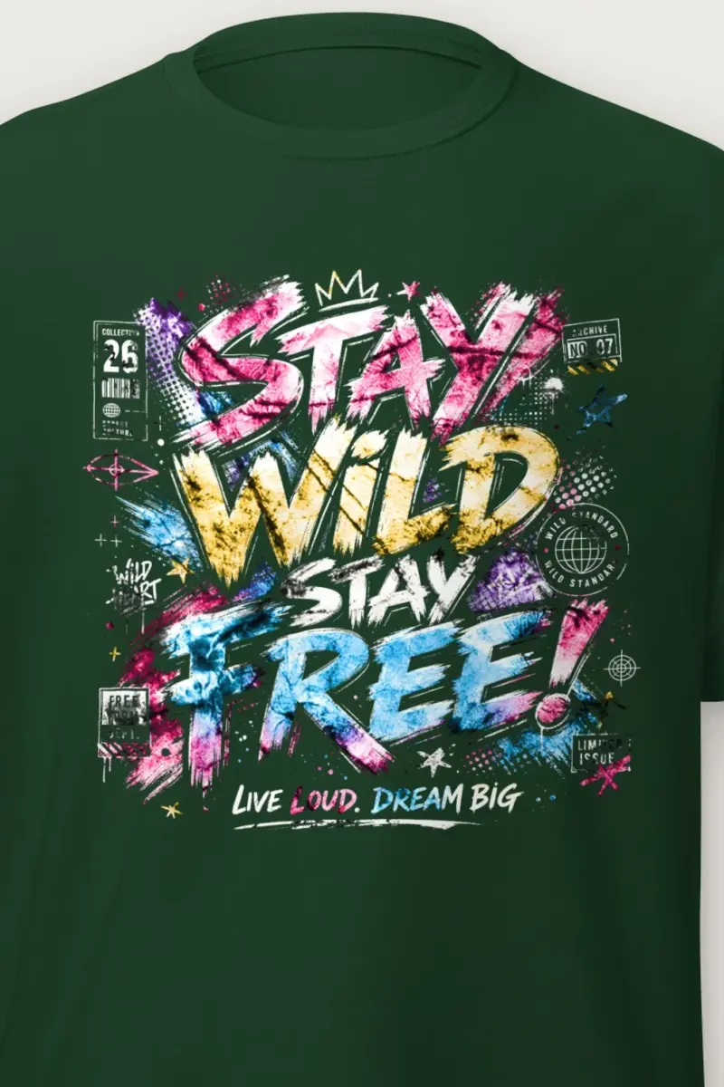 "Free Loud Dream" Heavyweight Unisex Crewneck T-shirt