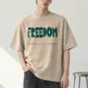 "Freedom Includes Refusal" Men's Oversized Heavyweight Crewneck T-Shirt