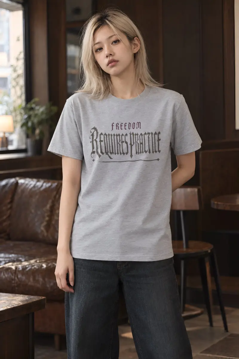 "Freedom Requires Practice" Heavyweight Unisex Crewneck T-shirt