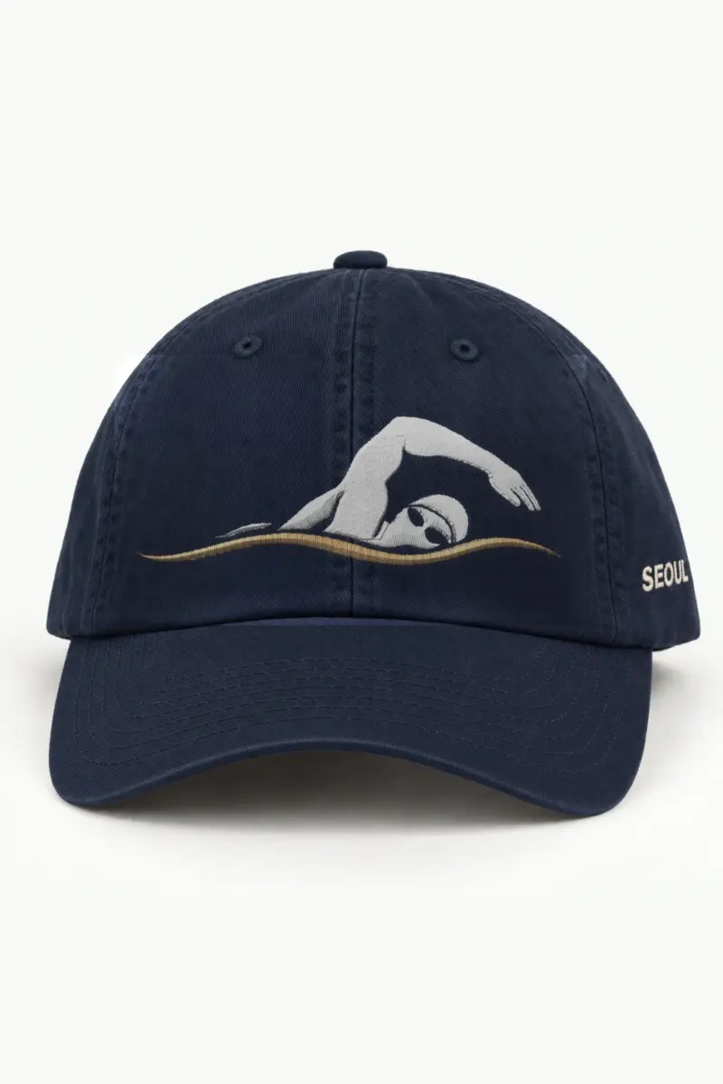 “Freestyle Swimmer Emblem” Classic Dad Hat · Embroidered
