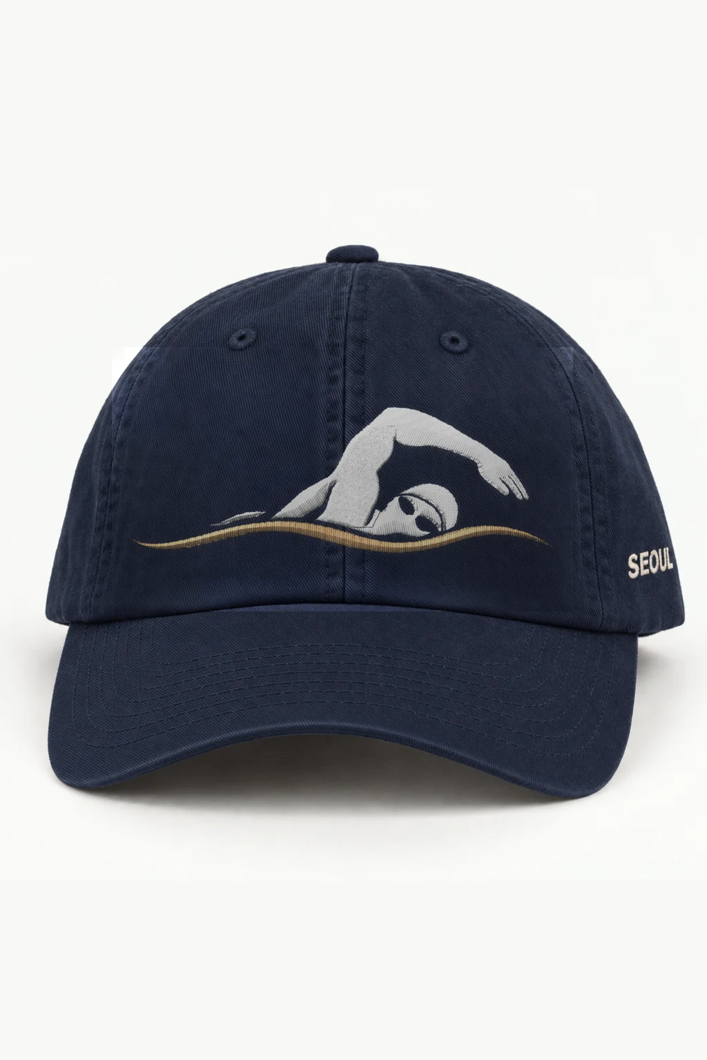"Freestyle Swimmer Emblem" Classic Dad Hat · Embroidered