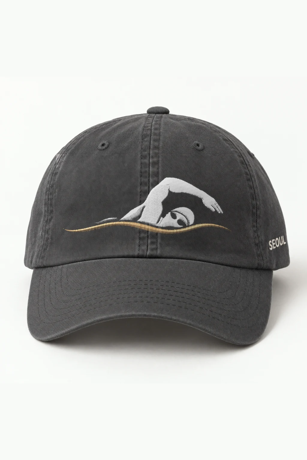 "Freestyle Swimmer Emblem" Classic Dad Hat · Embroidered
