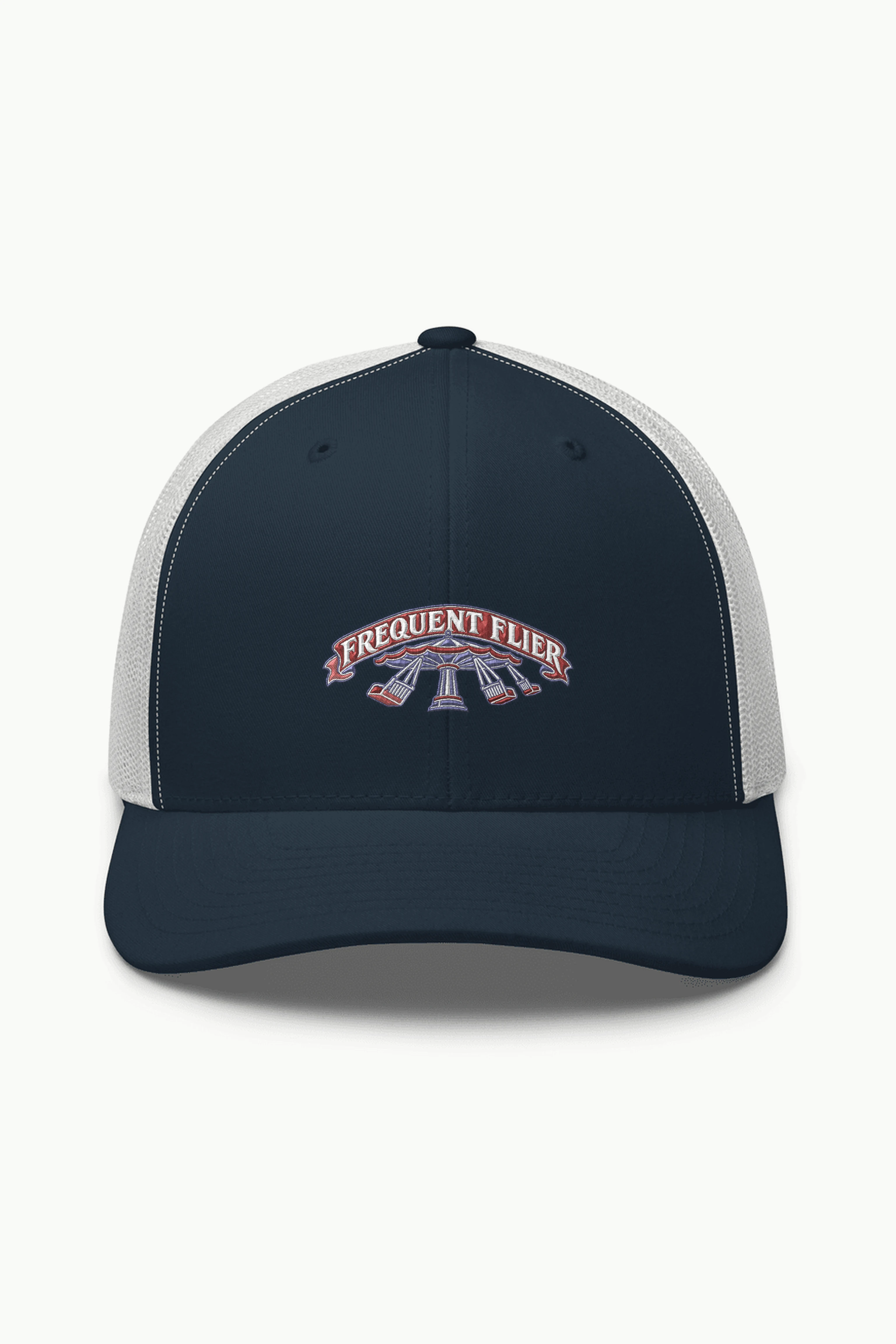 "Frequent Flier Swing Ride" Retro Trucker Cap · Embroidered