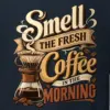 "Fresh Coffee Morning" Heavyweight Unisex Crewneck T-shirt