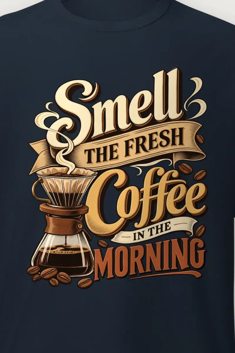 "Fresh Coffee Morning" Heavyweight Unisex Crewneck T-shirt