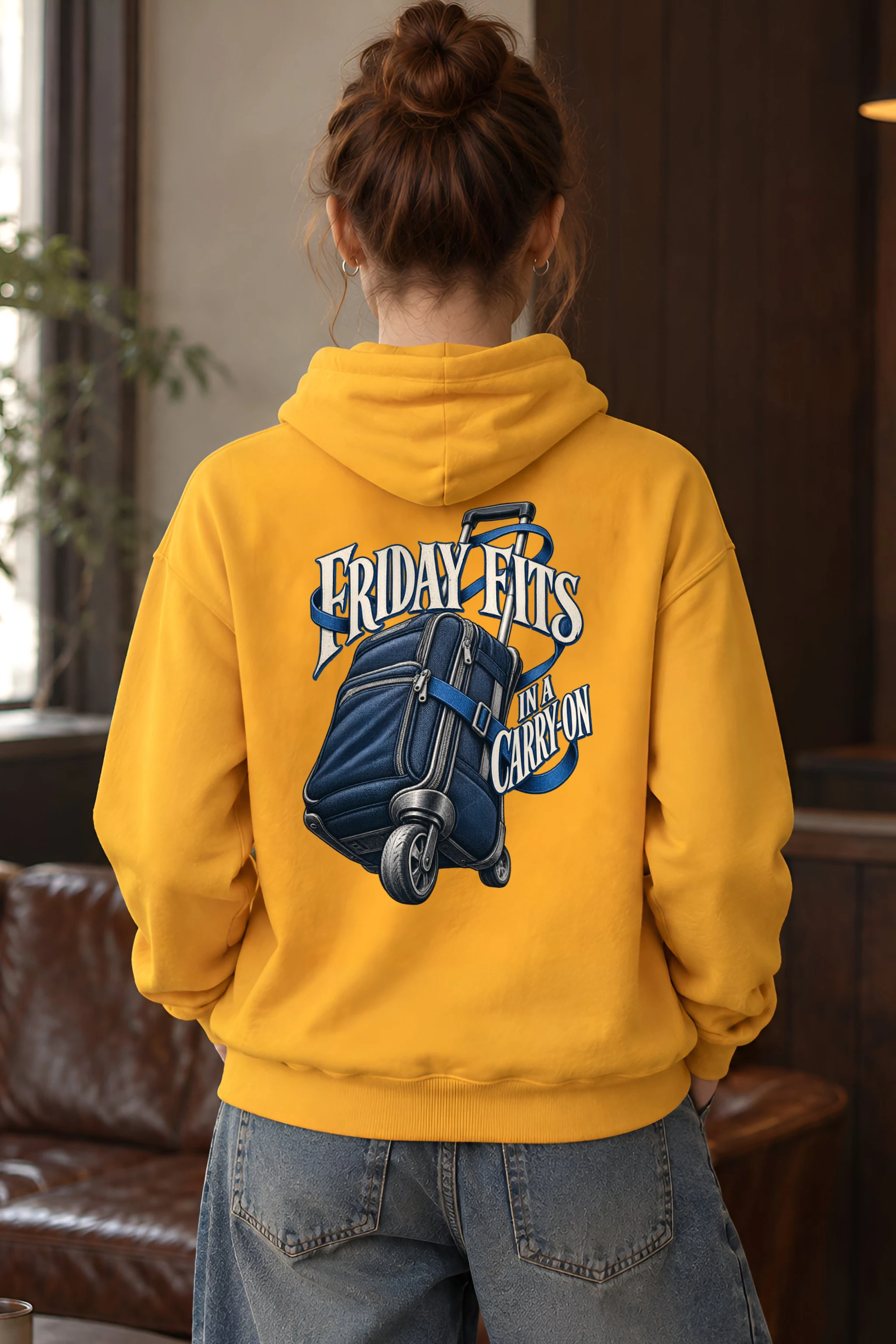 "Friday Fits in a Carry-On" Heavy Blend Unisex Pullover Hoodie
