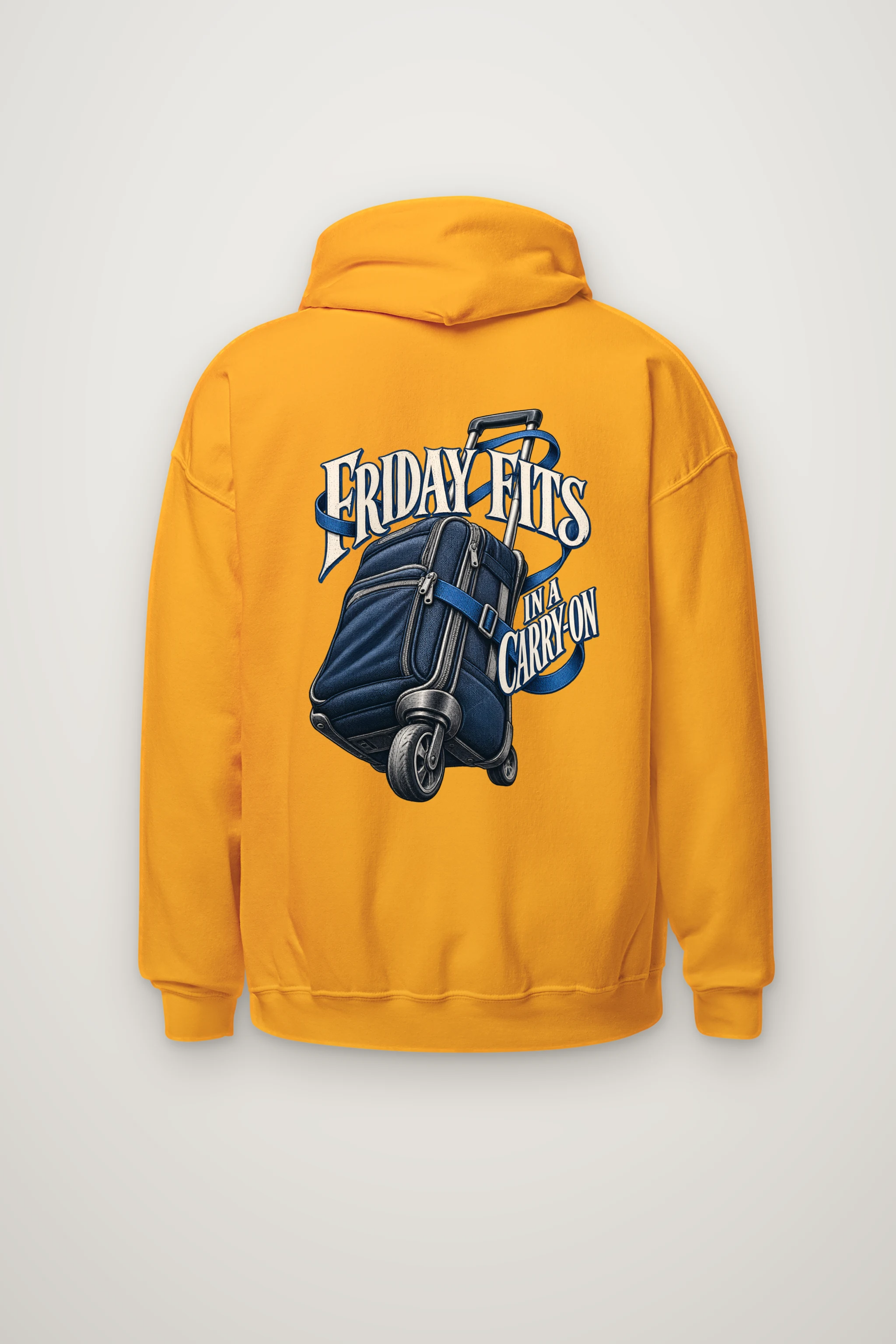 "Friday Fits in a Carry-On" Heavy Blend Unisex Pullover Hoodie