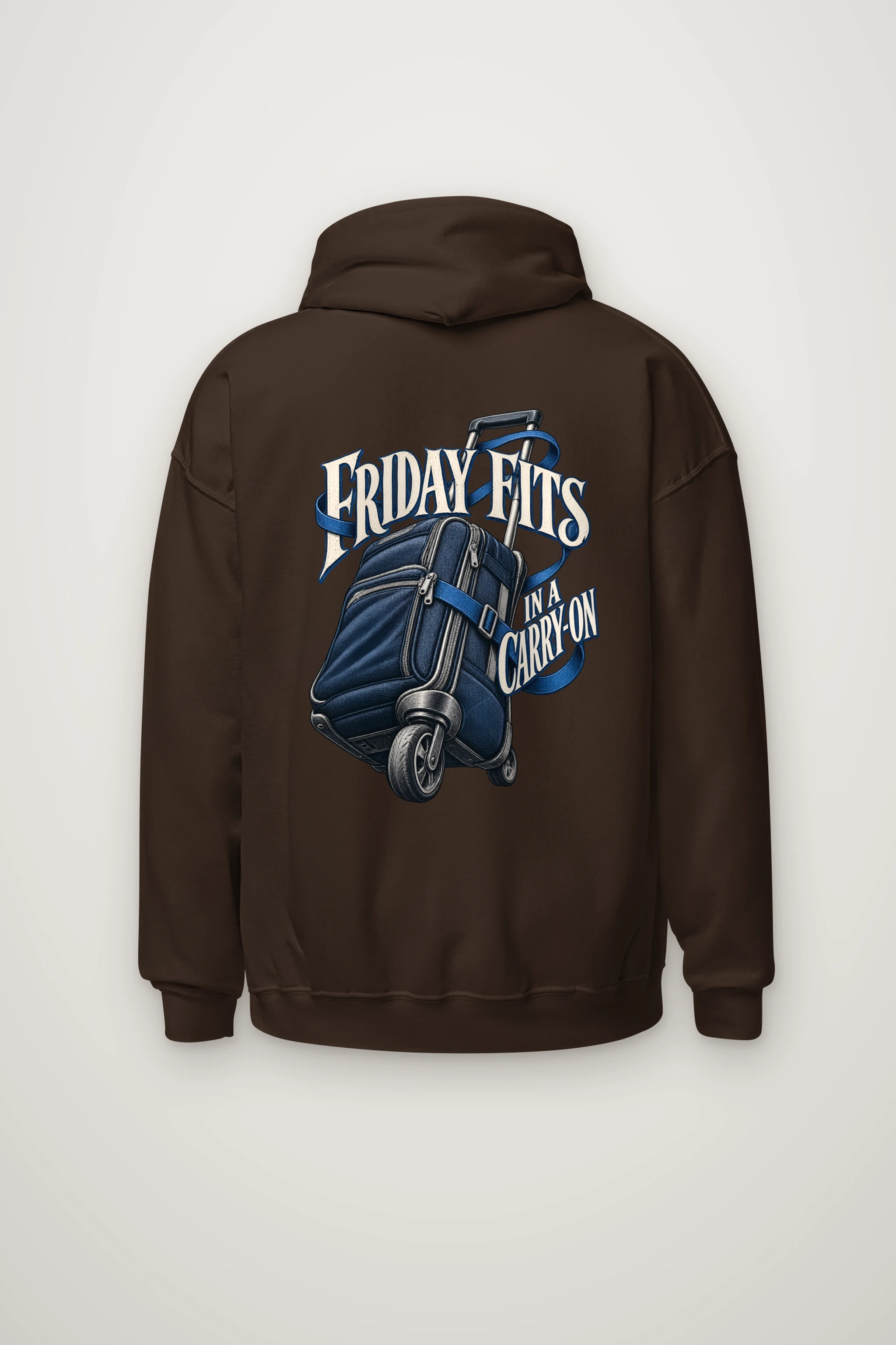 "Friday Fits in a Carry-On" Heavy Blend Unisex Pullover Hoodie