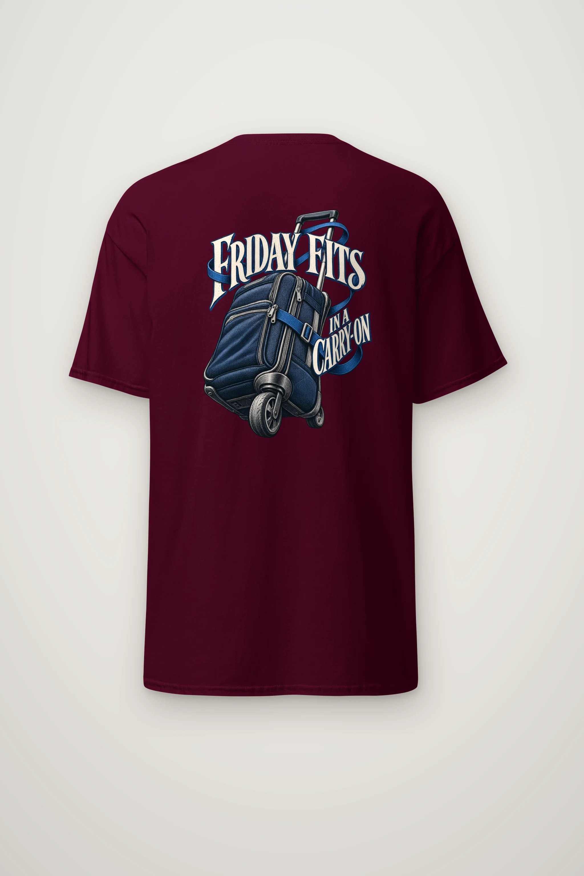 "Friday Fits in a Carry-On" Heavyweight Unisex Crewneck T-shirt
